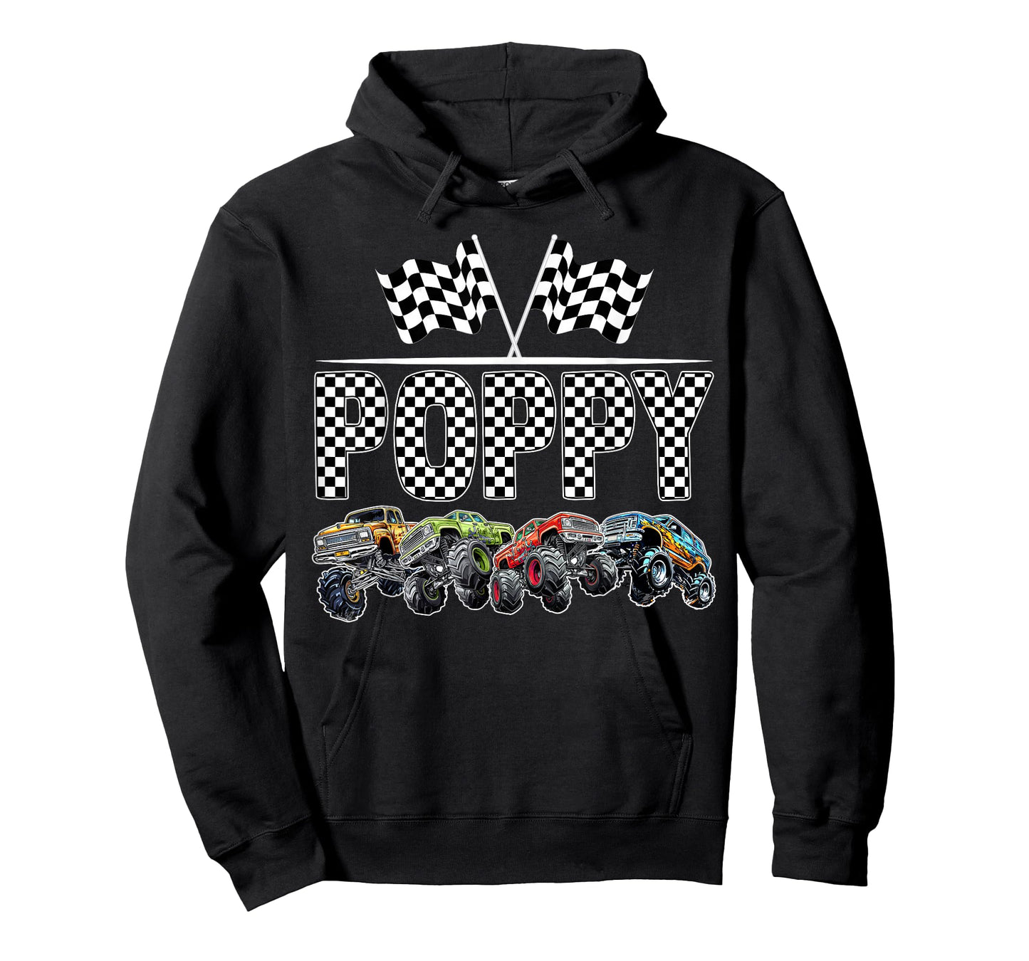 Poppy Retro Monster Truck Family Birthday Matching T-Shirt