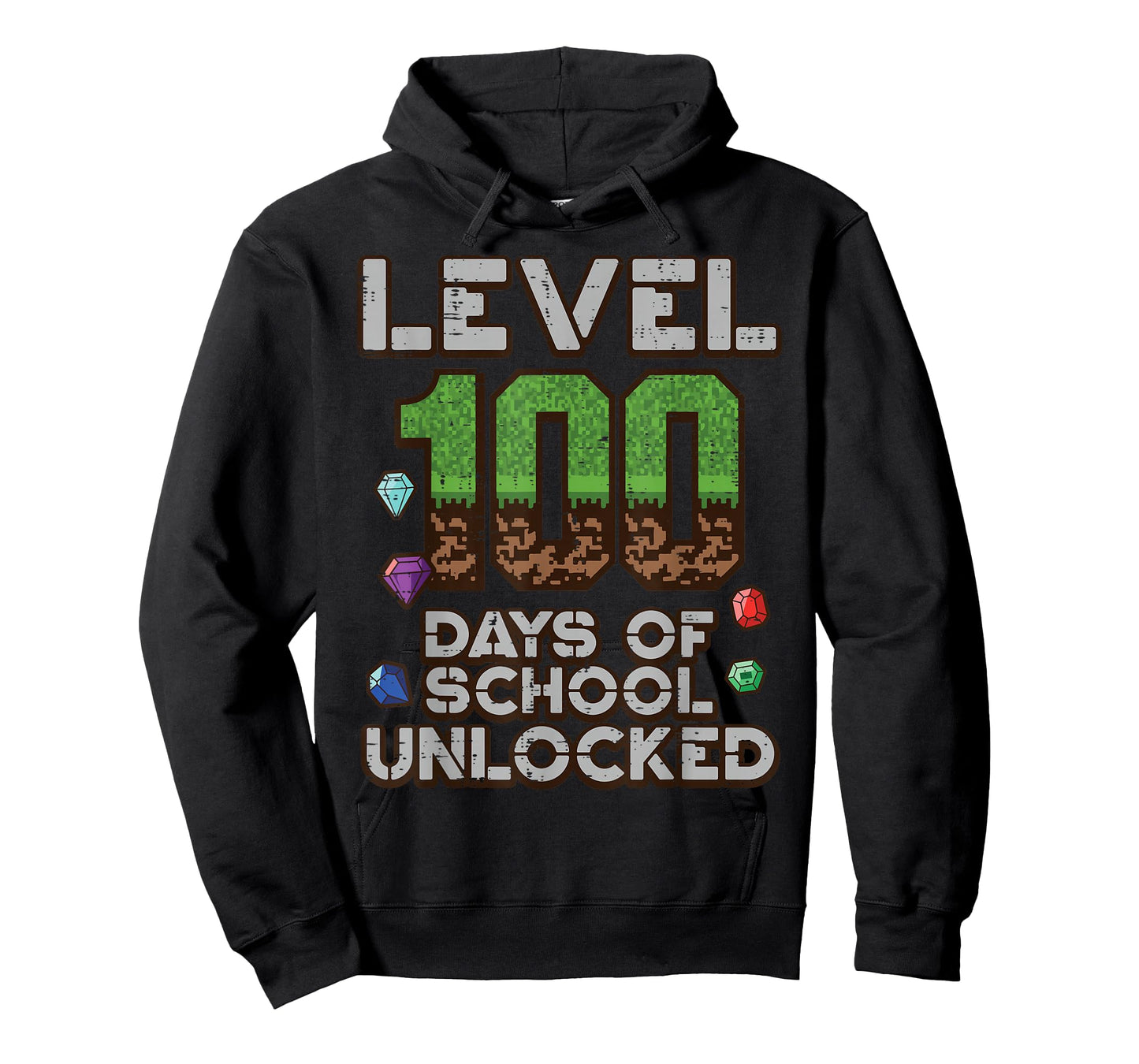 Level 100 Days of School Unlocked Pixel Gamer 100th Day Kid T-Shirt