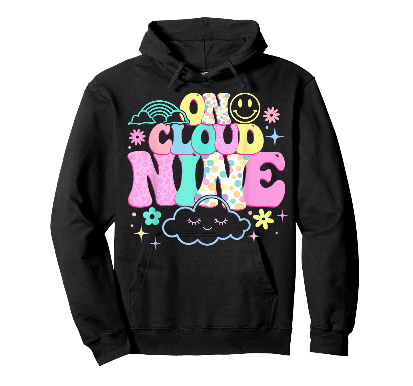 Groovy On Cloud Nine Bday 9th Birthday Girl 9 Year Old T-Shirt