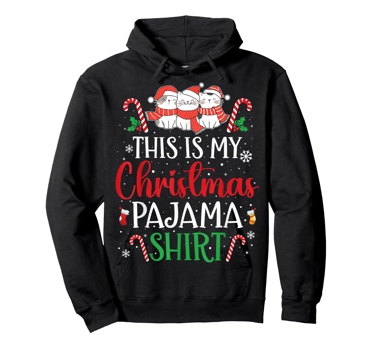Cat Xmas Funny This is My Christmas Pajama T-Shirt