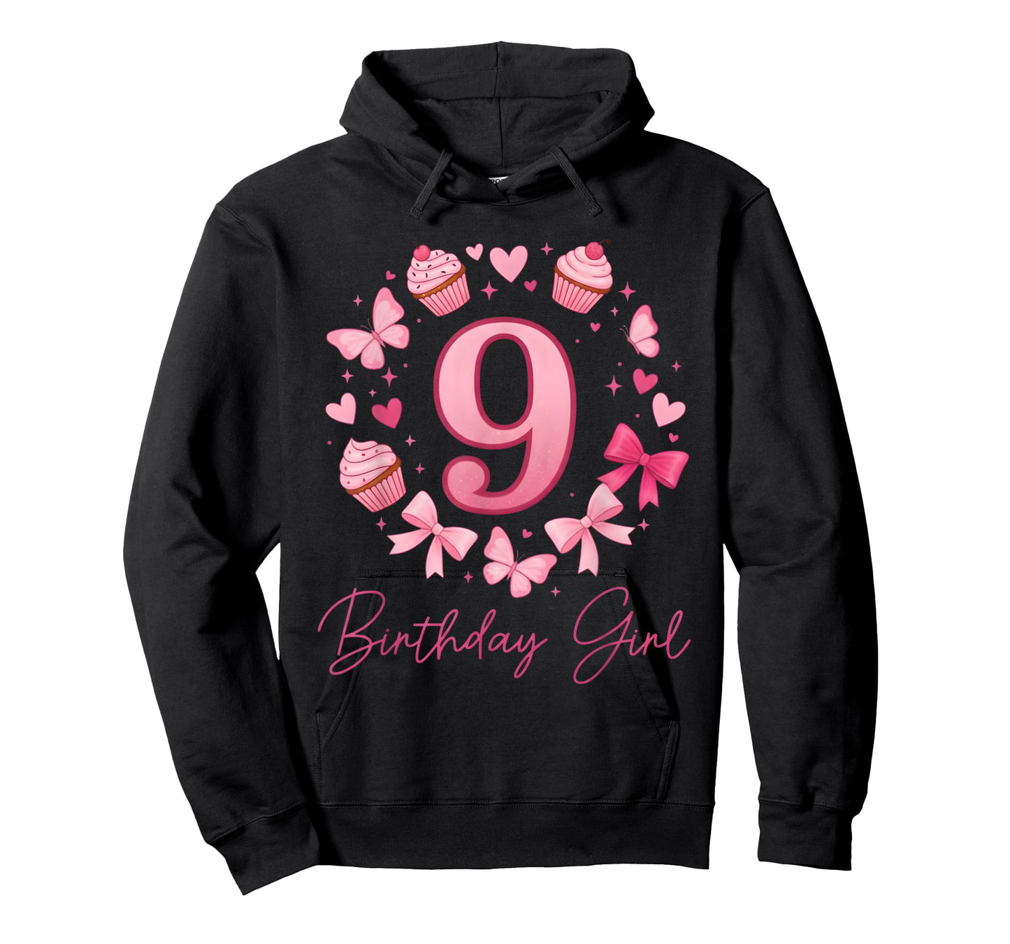 9th Birthday Girl Aesthetic Coquette Bow T-Shirt