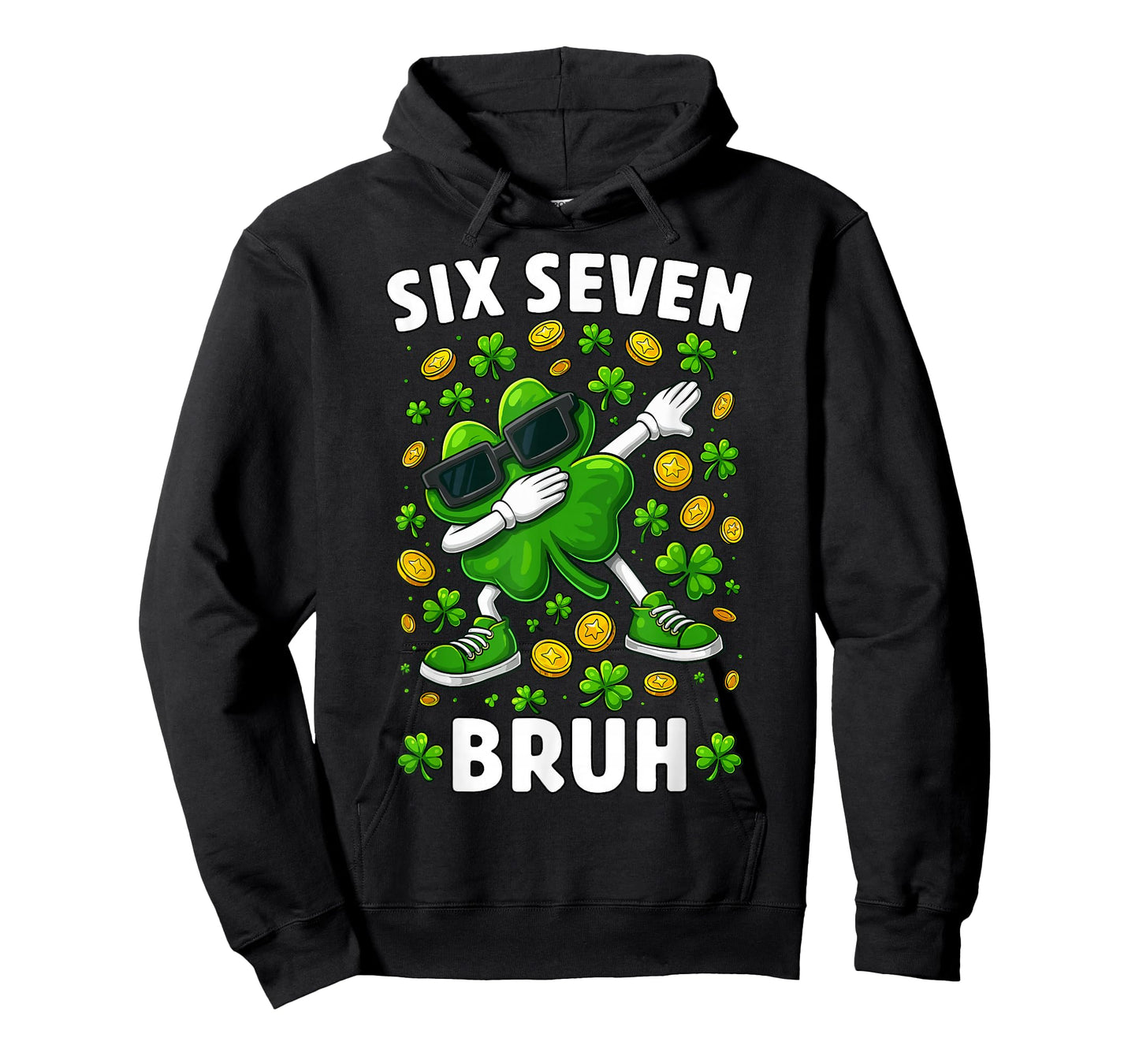 67 St. Patrick's Day Funny Dabbing Shamrocks Six Seven Bruh T-Shirt