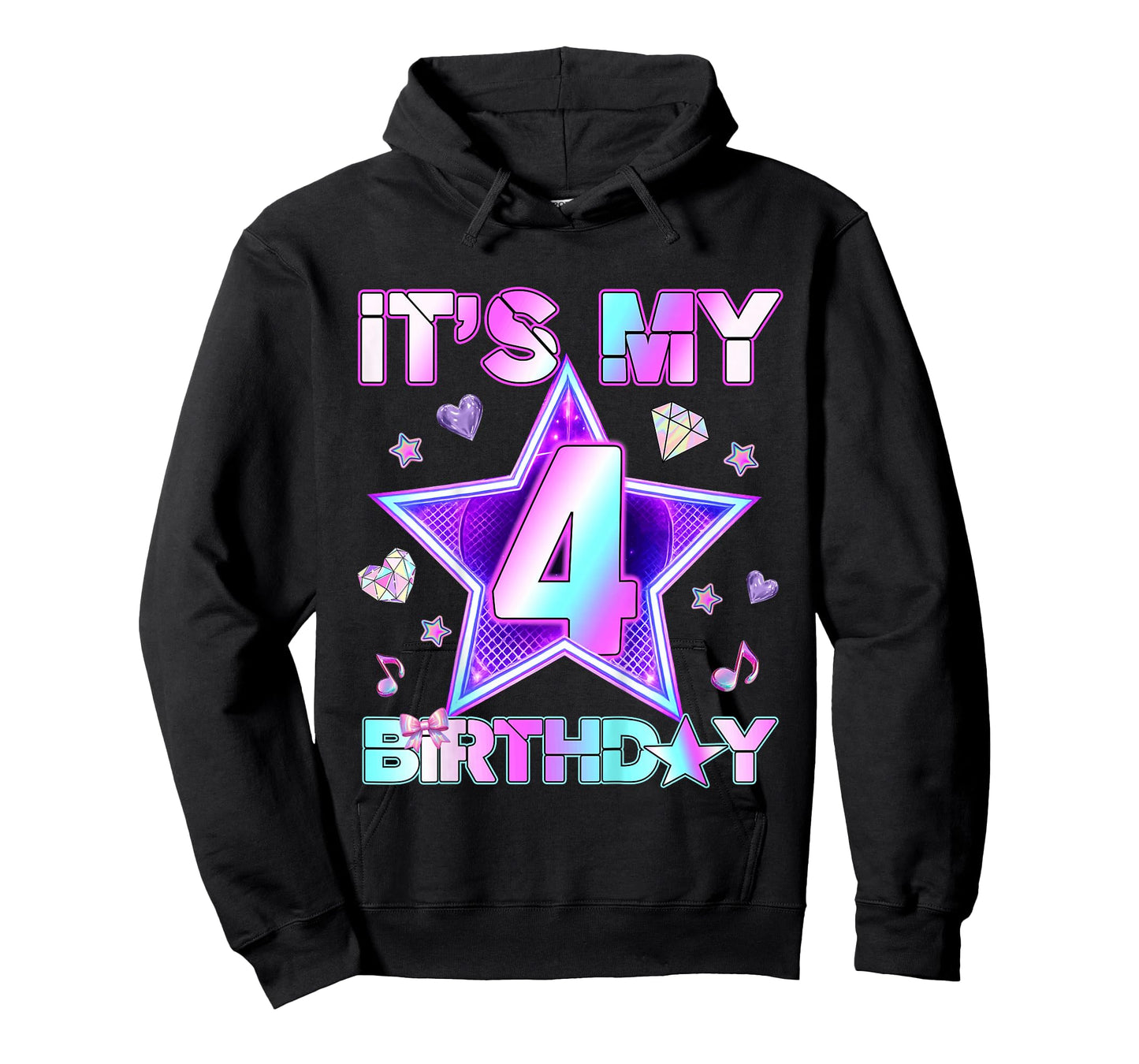 4 Years Old Birthday Kpop Kids Toddler 4th Birthday Girl T-Shirt