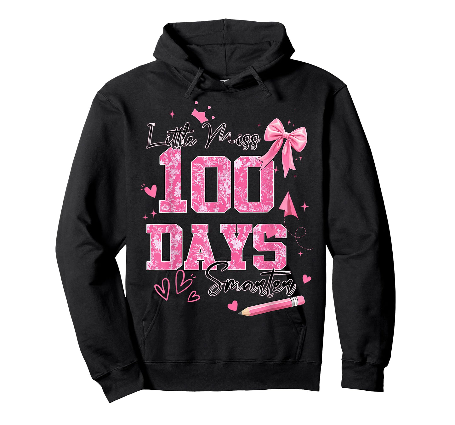 Little Miss 100 Days Smarter Kids Girls 100th Day of School T-Shirt