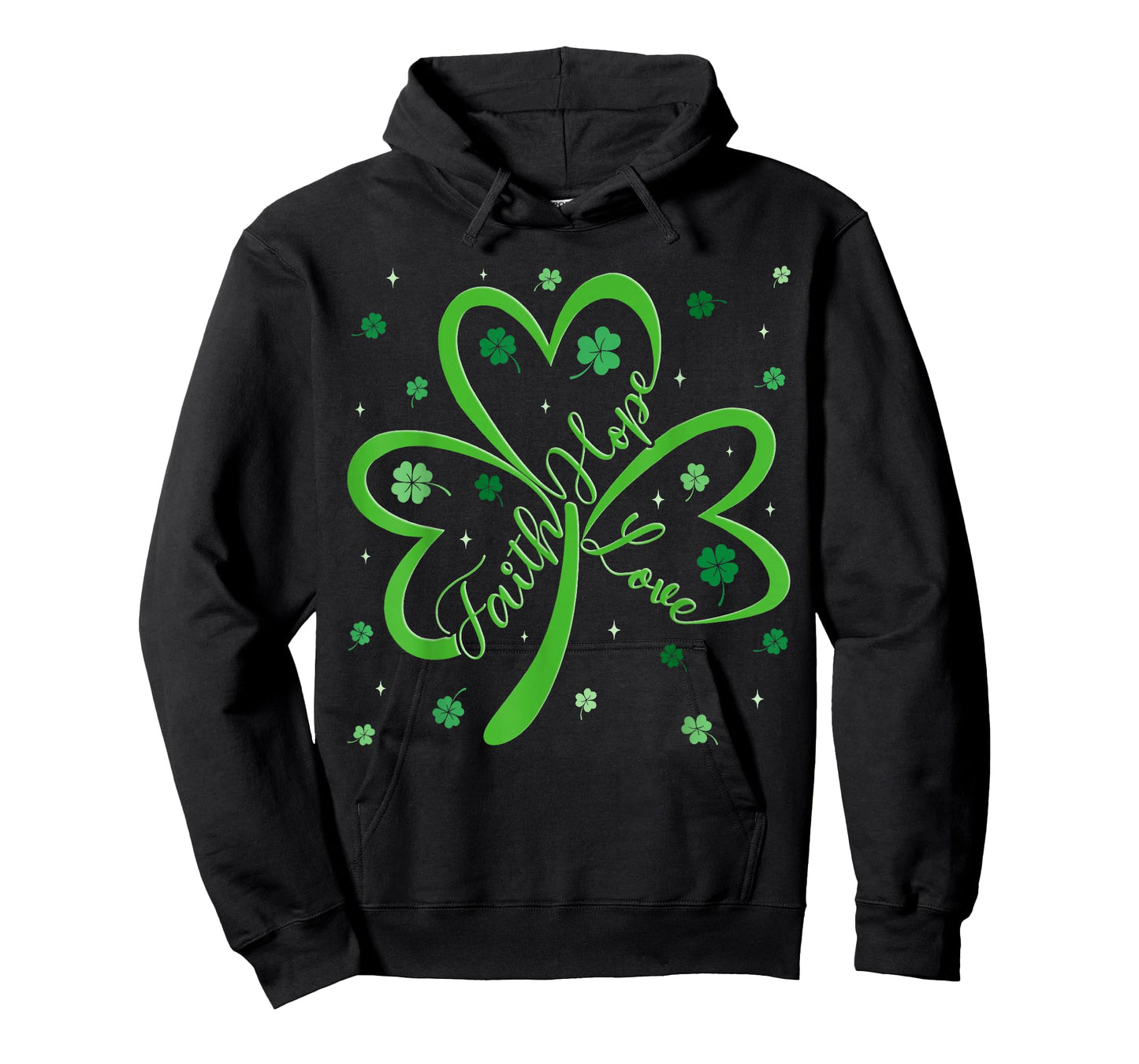 Christian Faith Hope Love Shamrock Religious St Patricks Day T-Shirt