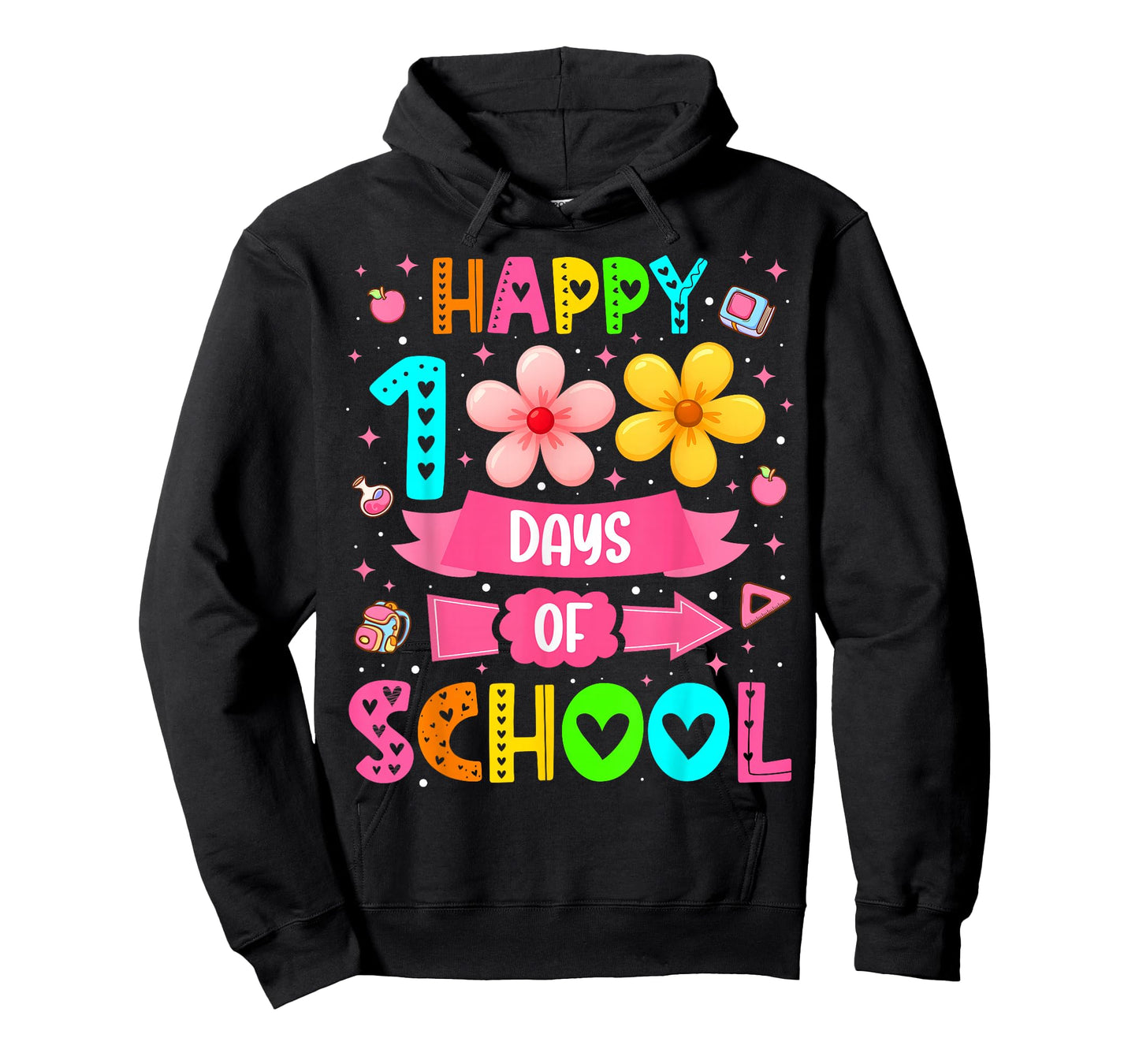 Happy 100 Days of School Floral 100th Days Teacher Girl T-Shirt