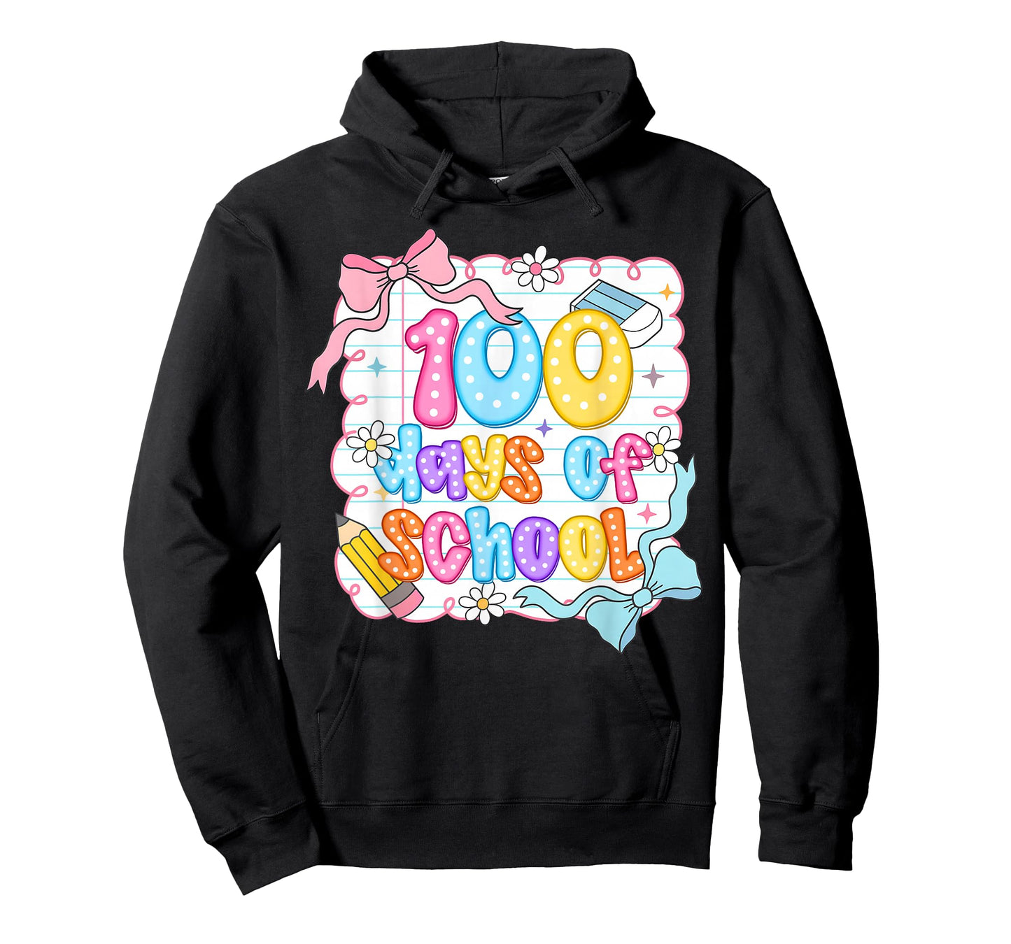 Preppy 100th Day of School Teacher Kid 100 Days Coquette Bow T-Shirt
