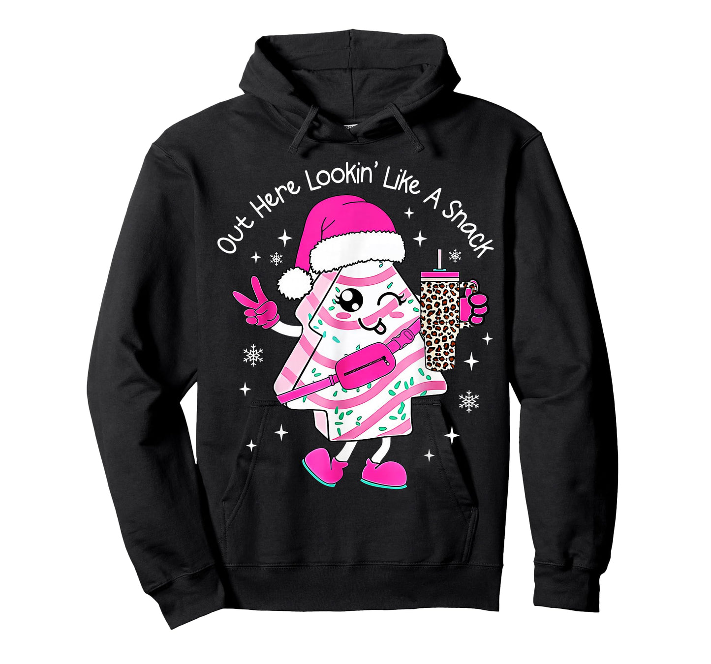 Out Here Looking Like A Snack Funny Boujee Xmas Tree Cakes T-Shirt
