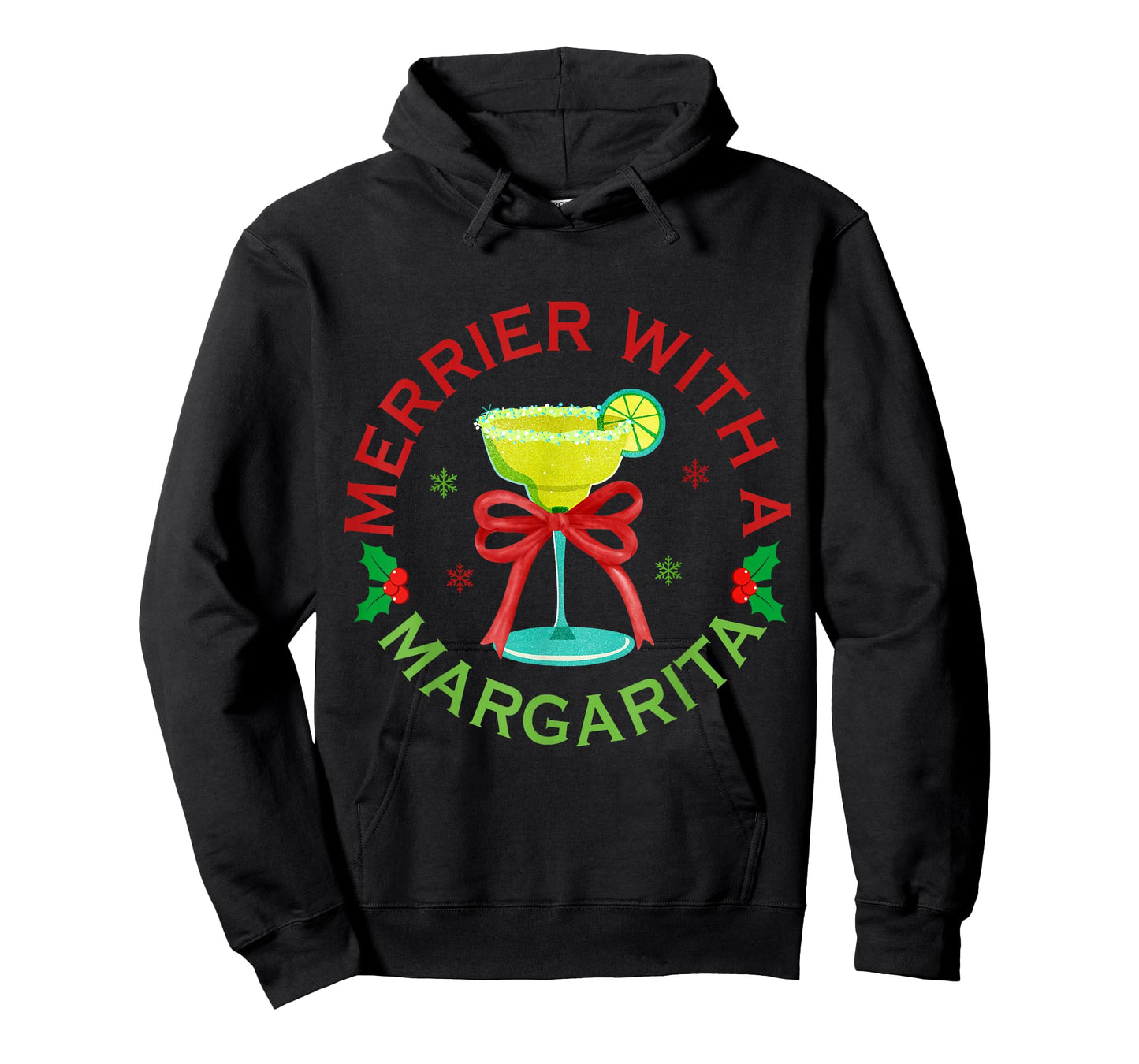 Merrier with A Margarita Christmas Drinking Margarita Lover T-Shirt