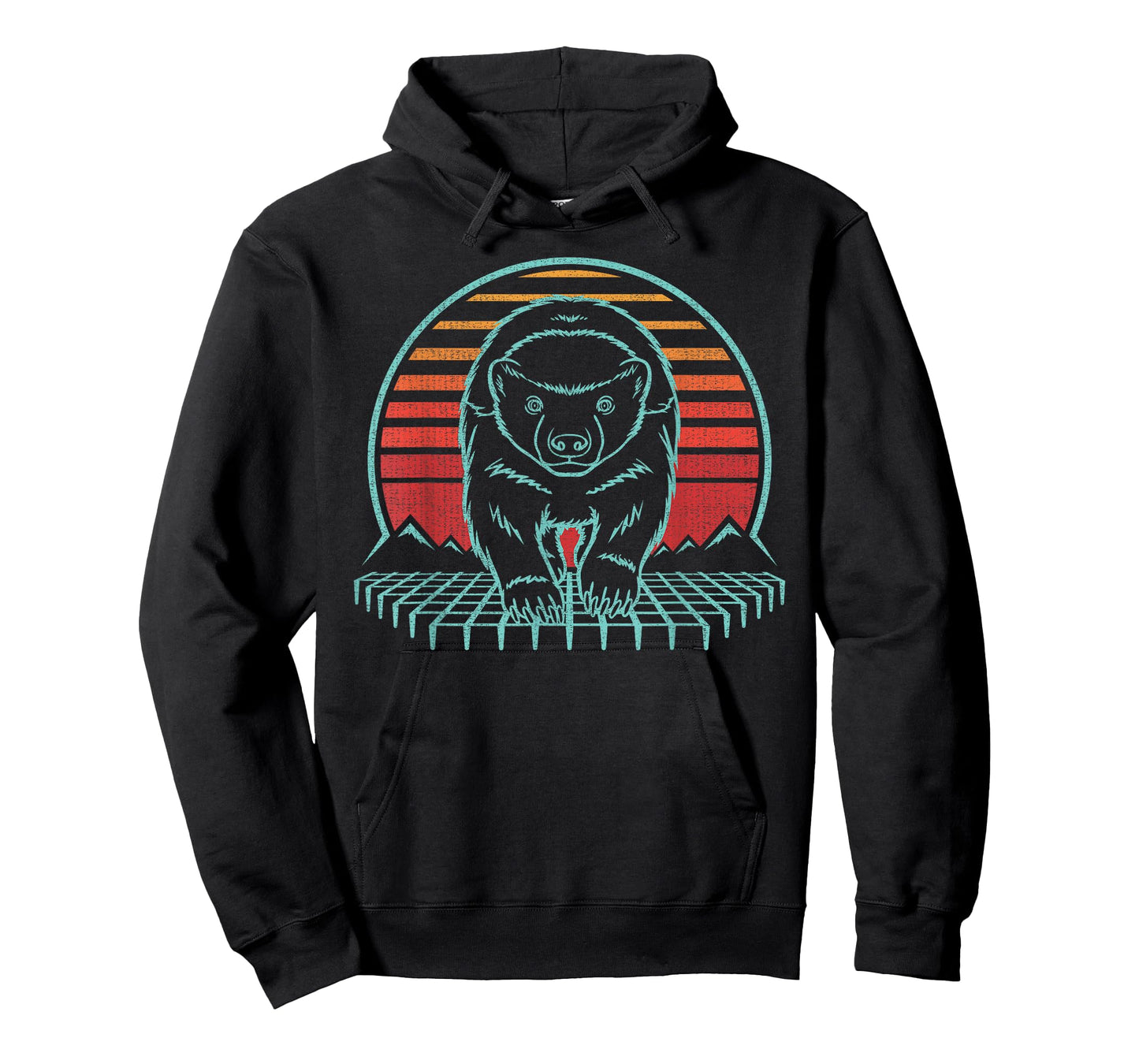Honey Badger Lover Animal Retro Vintage 80s T-Shirt