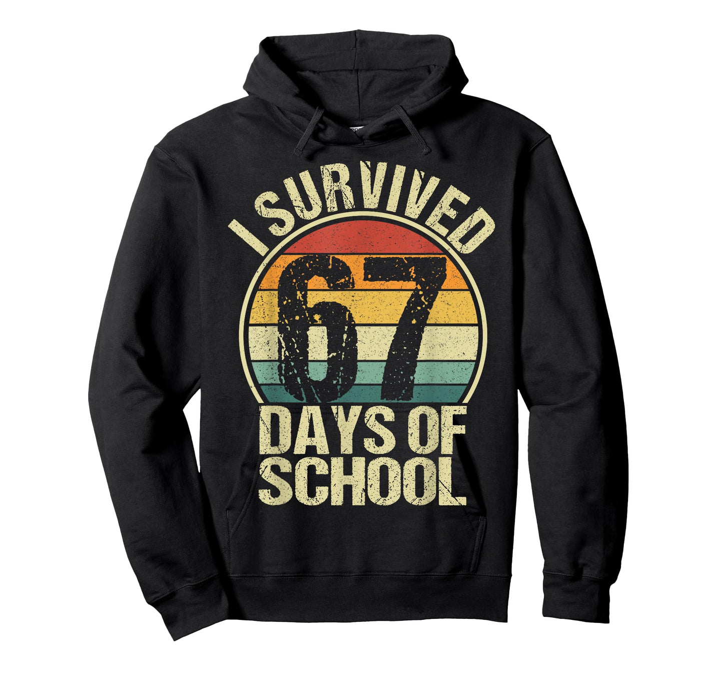 Funny Vintage I Survived 67 Days of School Teachers Students T-Shirt