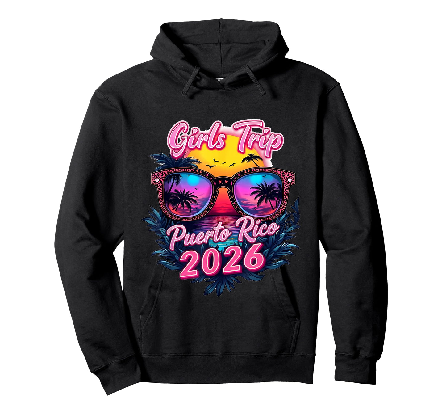2026 Girls Trip Vacation Woman Puerto Rico Retro Beach T-Shirt