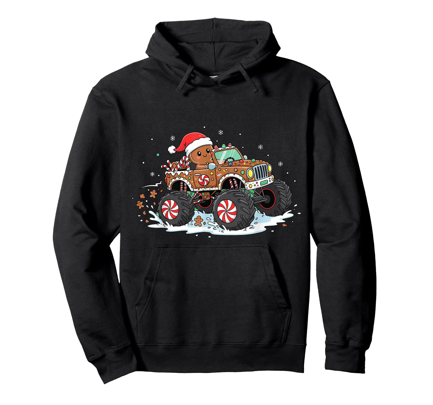 MonsterTruck Gingerbread Kids Funny Christmas Baking Cookies T-Shirt