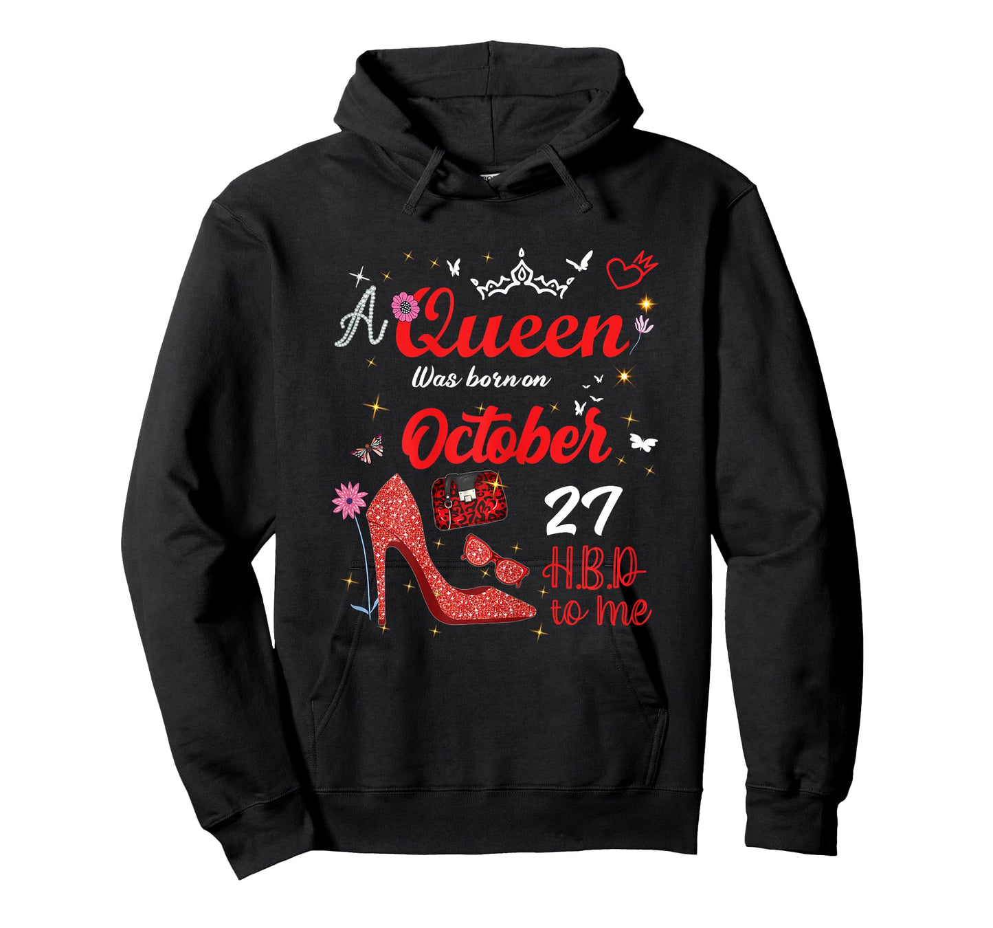 October 27 Birthday This Queen was Born on October 27th T-Shirt