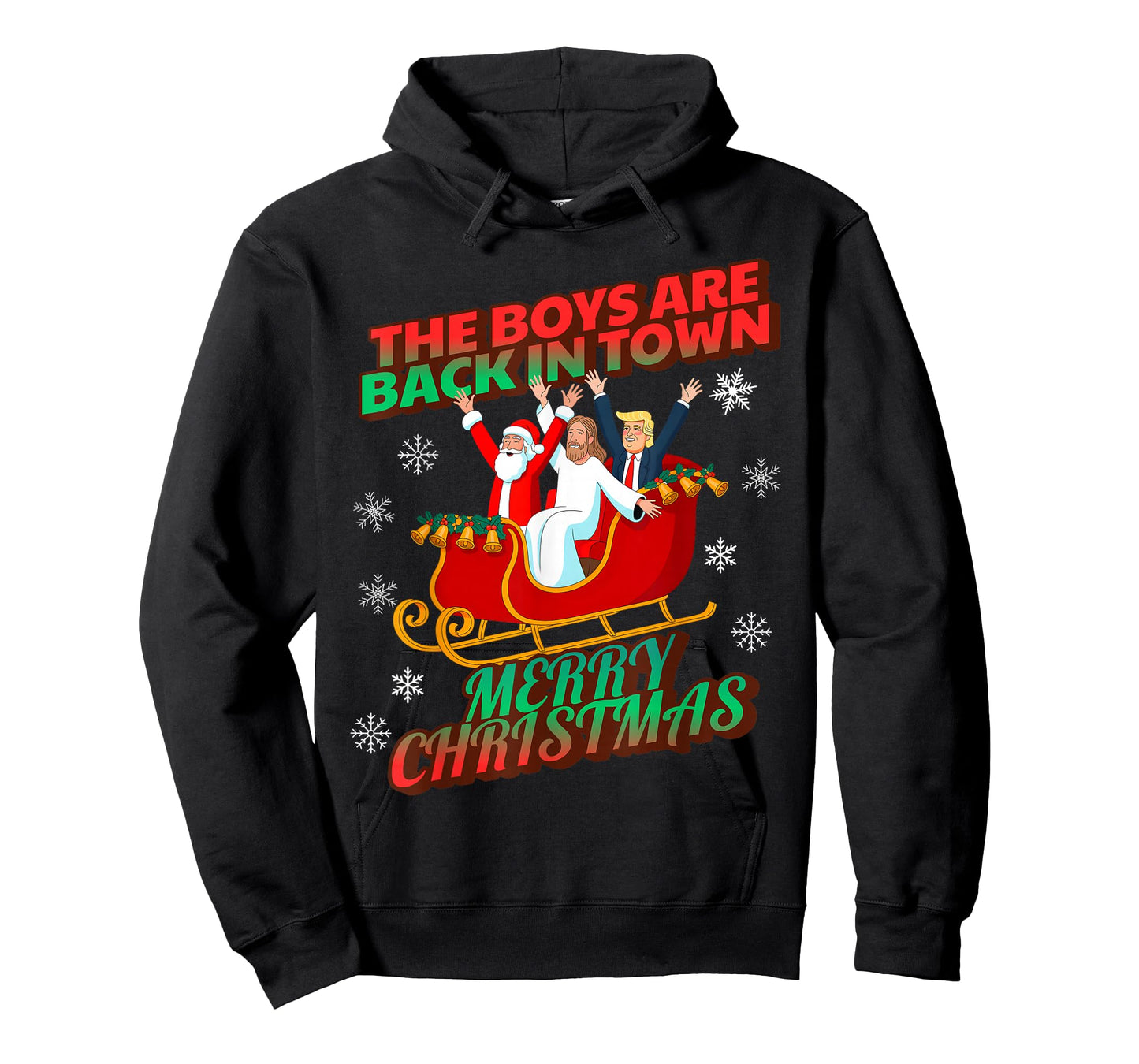 Funny Christmas Jesus Santa Trump Boys are Back Christmas T-Shirt