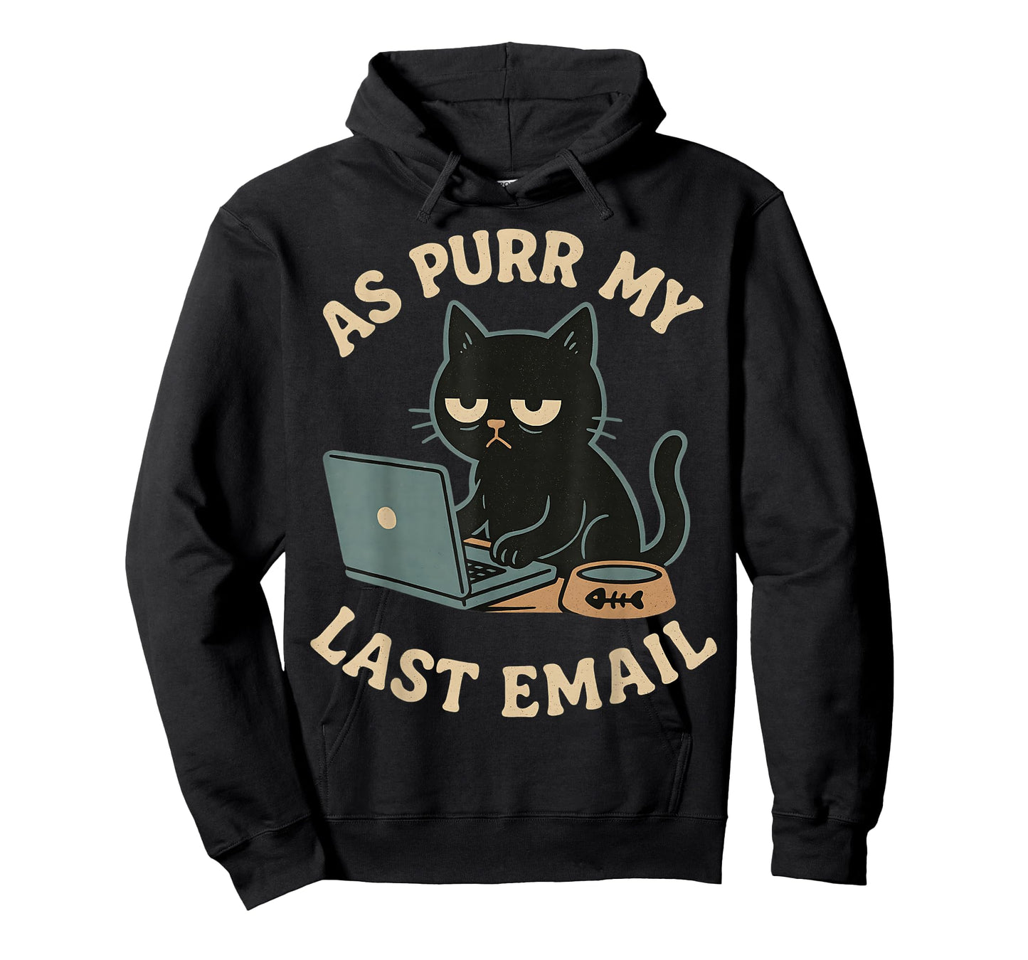 As Purr My Last Email Work Office Funny Cat Pun Graphic T-Shirt