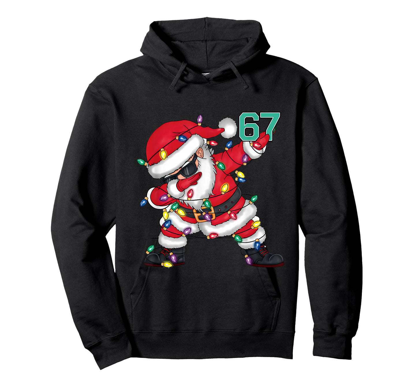 67 Six Seven Meme Brainrot Funny Dabbing Santa Claus Costume T-Shirt
