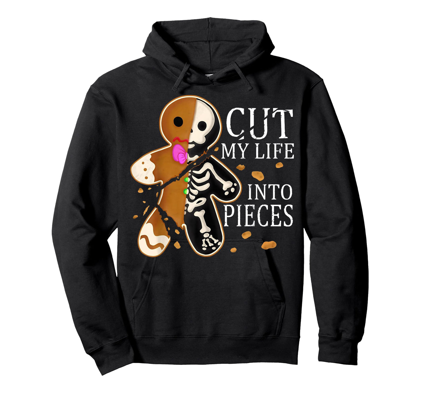 Cut My Life Gingerbread Into Pieces Funny Christmas Saying T-Shirt