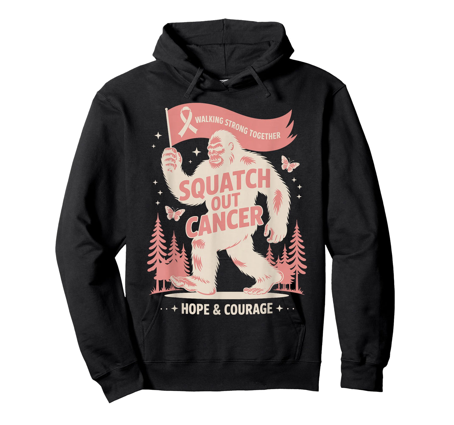 Bigfoot Pink Ribbon Breast Cancer Awareness Month Women Men T-Shirt