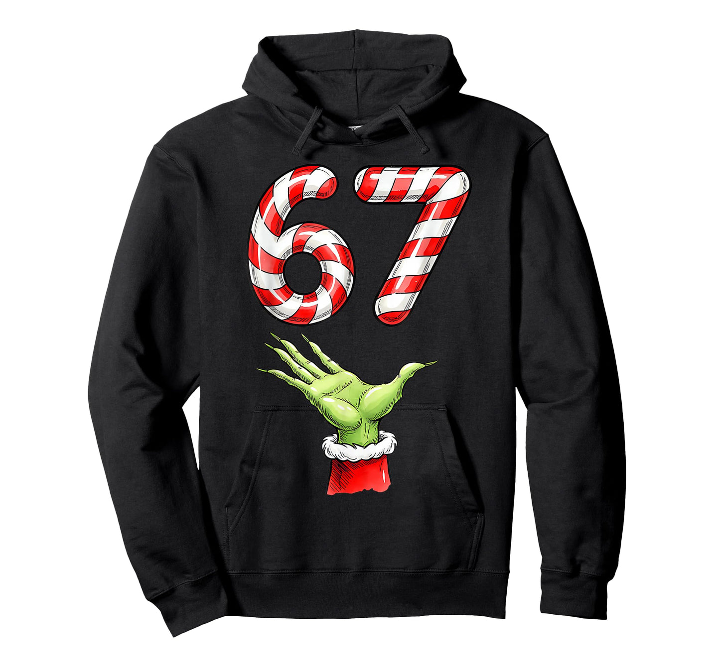 Santa Six Seven 67 Meme Christmas 67 Candy Cane Kids Boys T-Shirt