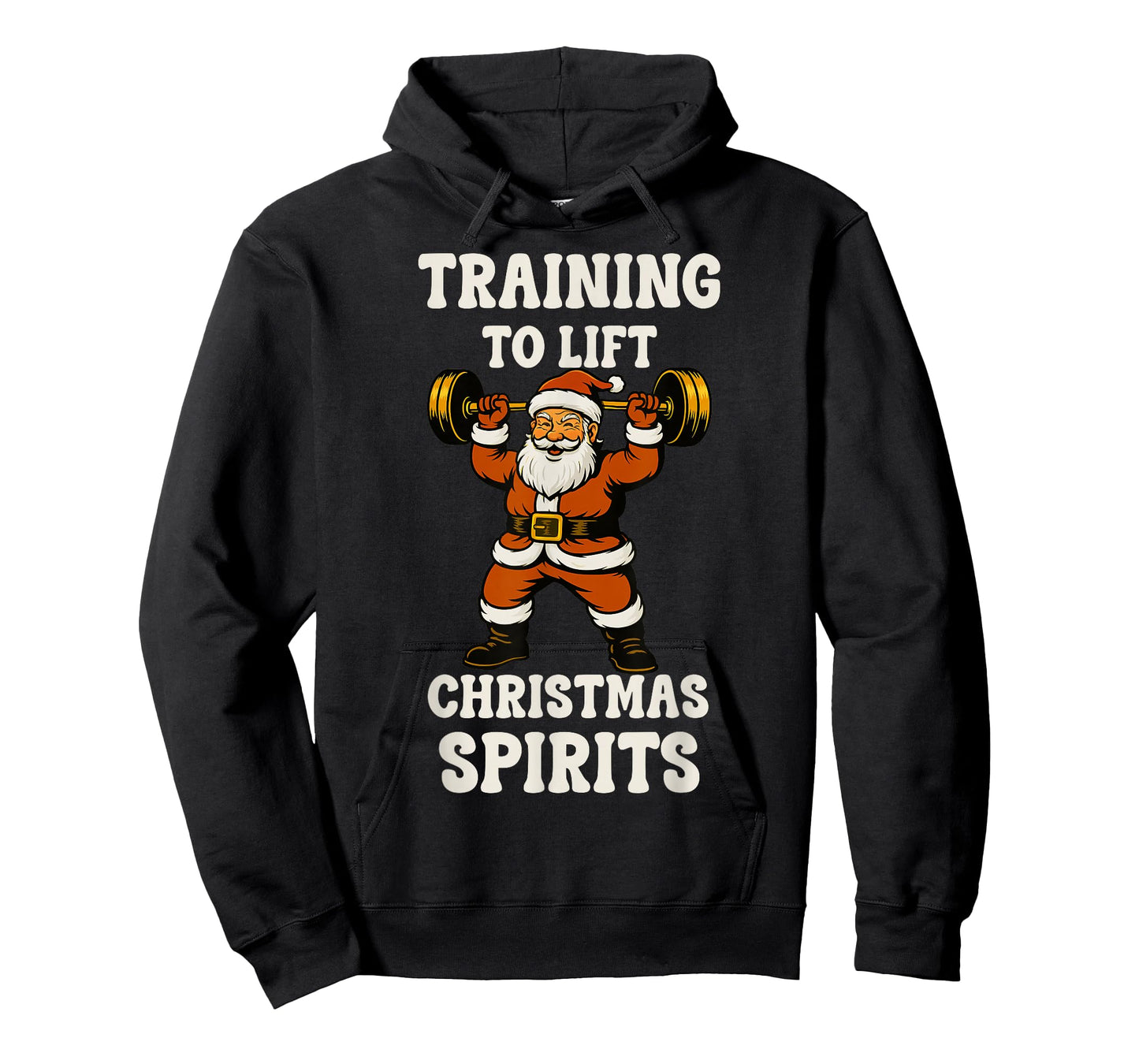 Training to Lift Christmas Spirits Funny Santa Gym Holiday T-Shirt