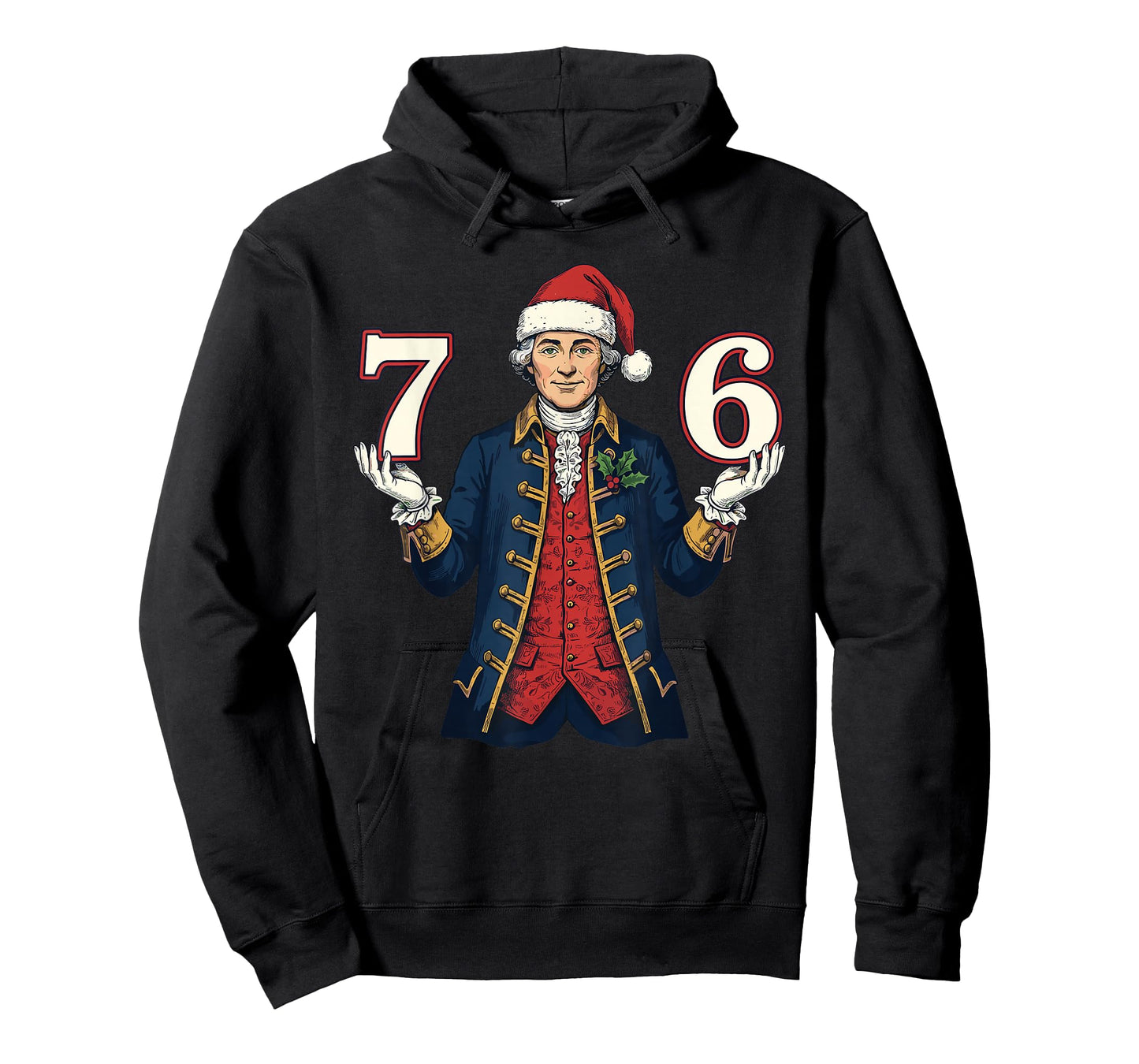 7-6 6-7 Funny George Washington Santa 67 Meme Christmas T-Shirt