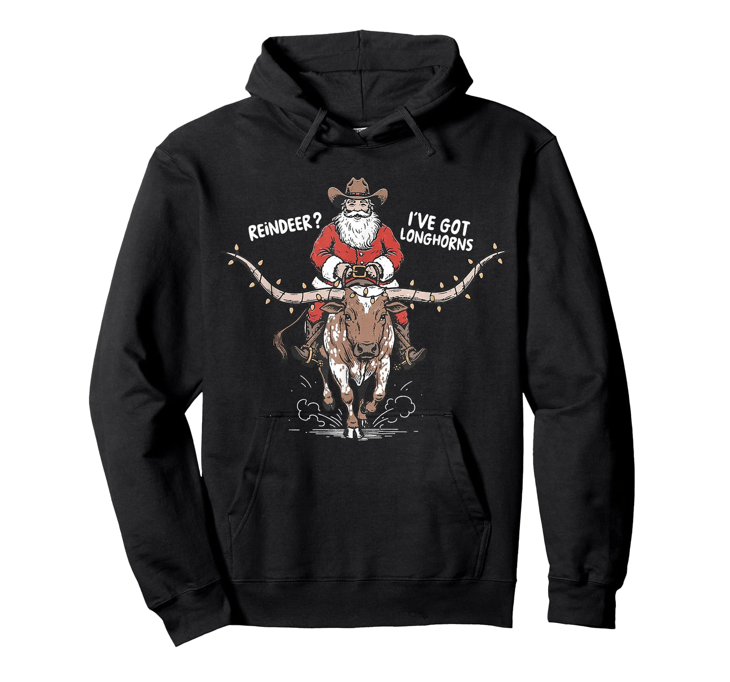 Retro Cowboy Santa Claus Reindeer? I've Got Longhorns Cow T-Shirt