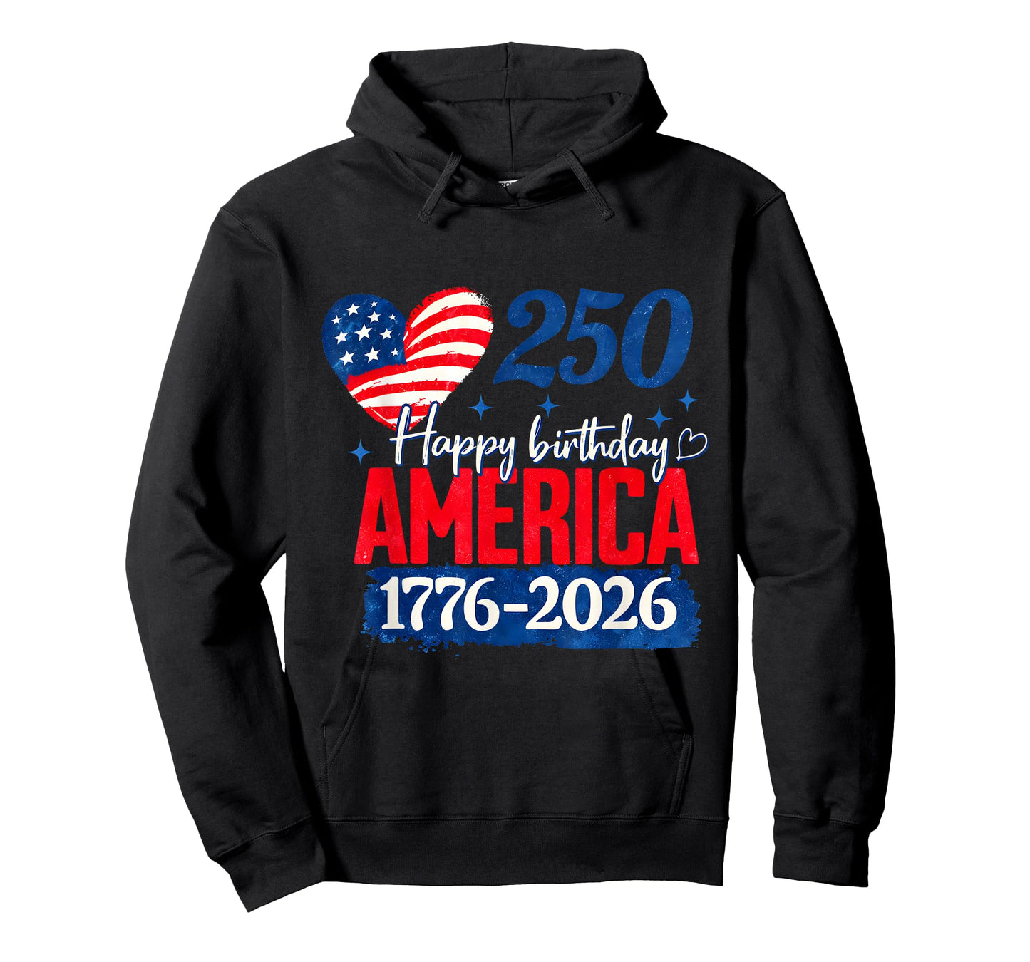 Happy Birthday America 250 Years Patriotic 1776-2026 T-Shirt