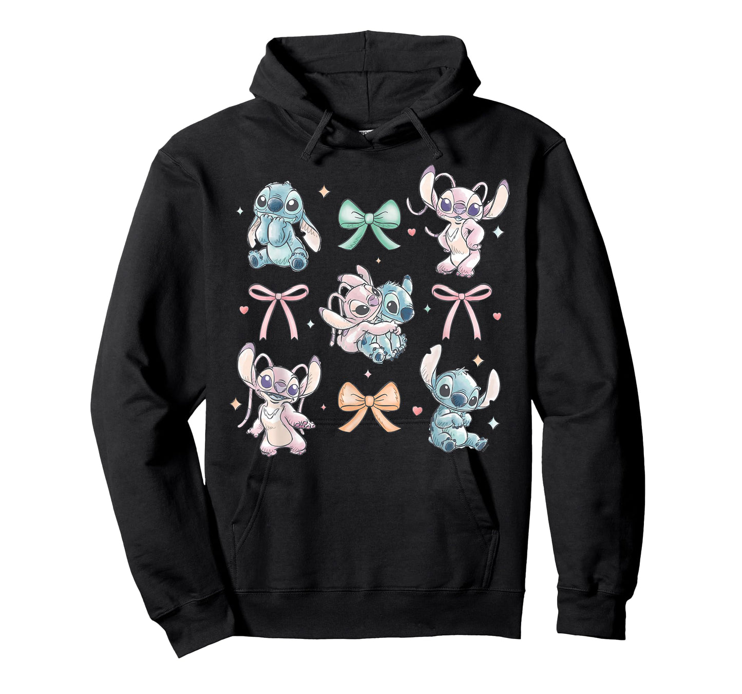 Disney Stitch & Angel Coquette Style Bows Valentine's Day T-Shirt