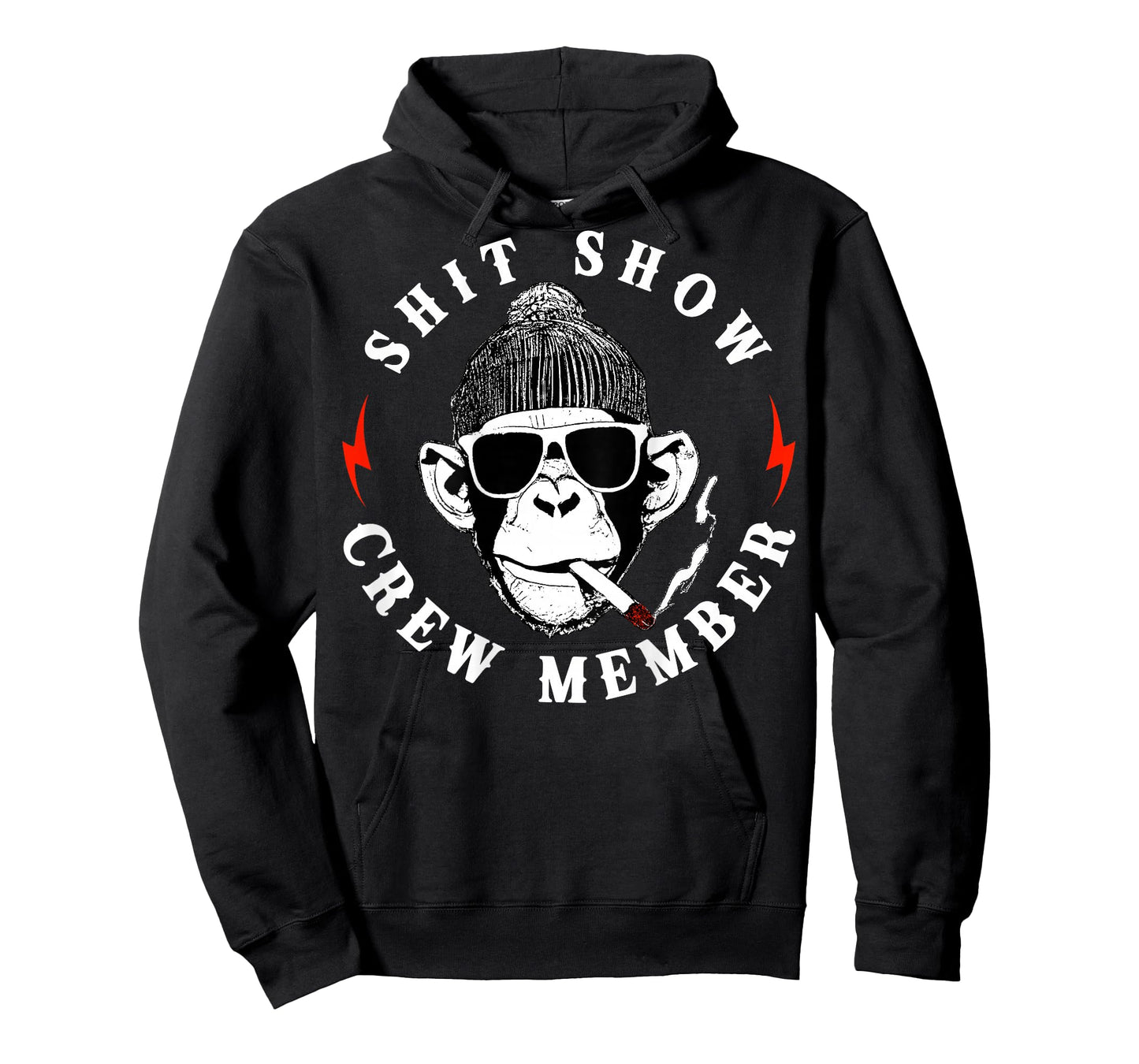 (ON Back) Shit Show Crew Member Monkey Retro Vintage T-Shirt
