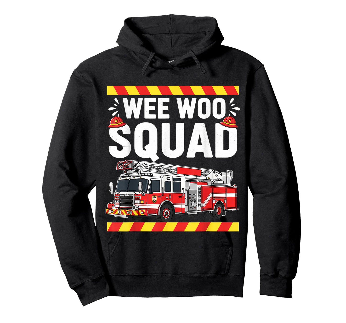 Funny Wee Woo Squad Fire Department Firefighter Fire Truck T-Shirt