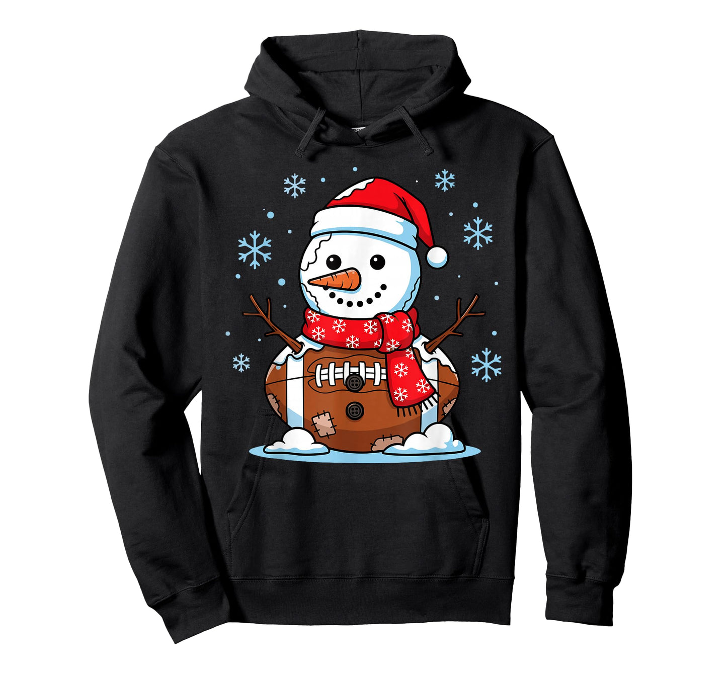 Christmas Football Snowman Kids Football Christmas Men Women T-Shirt