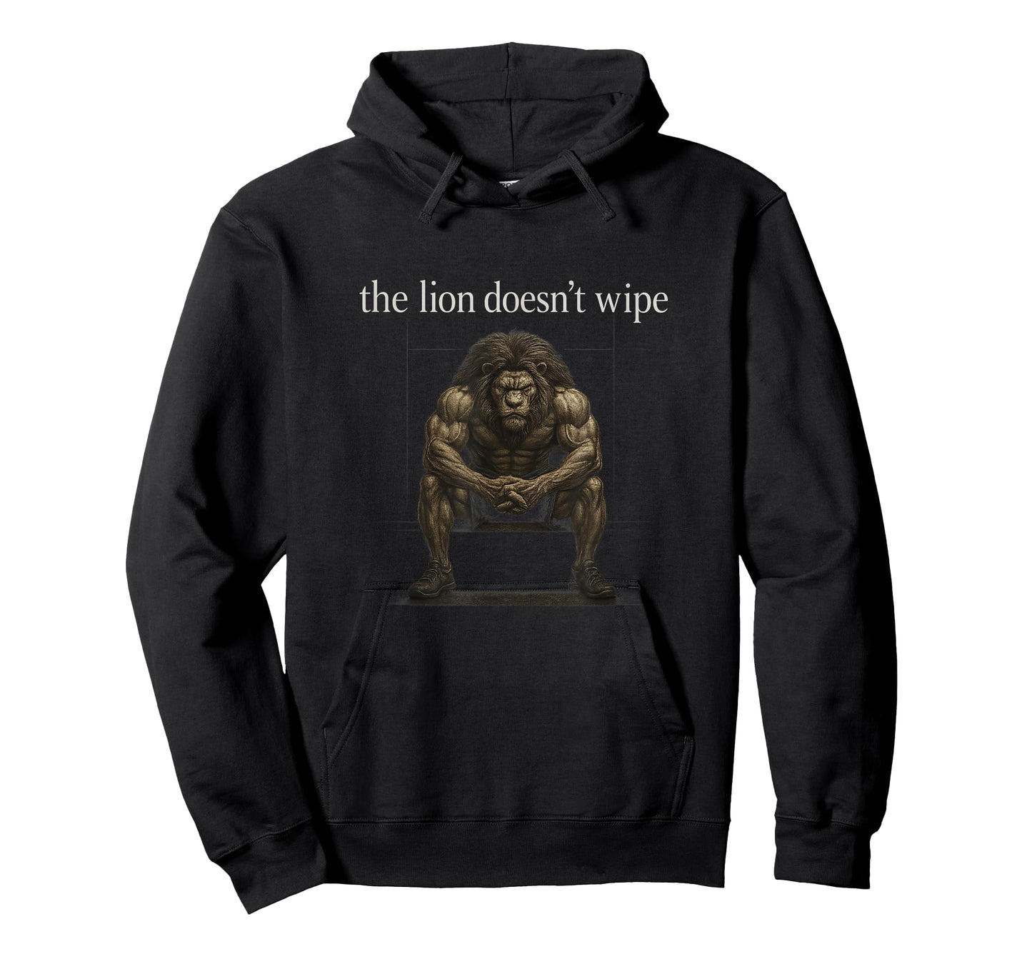 The Lion Doesn't Wipe Funny Gen Z Joke Brainrot Raunchy Meme T-Shirt