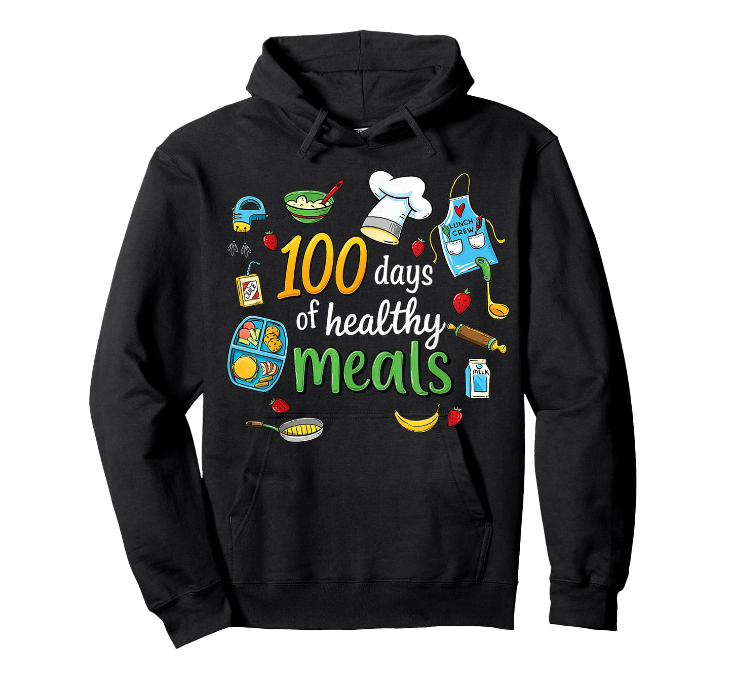 100 Days of Healthy Meals Lunch Lady Shirt School Cafeteria T-Shirt