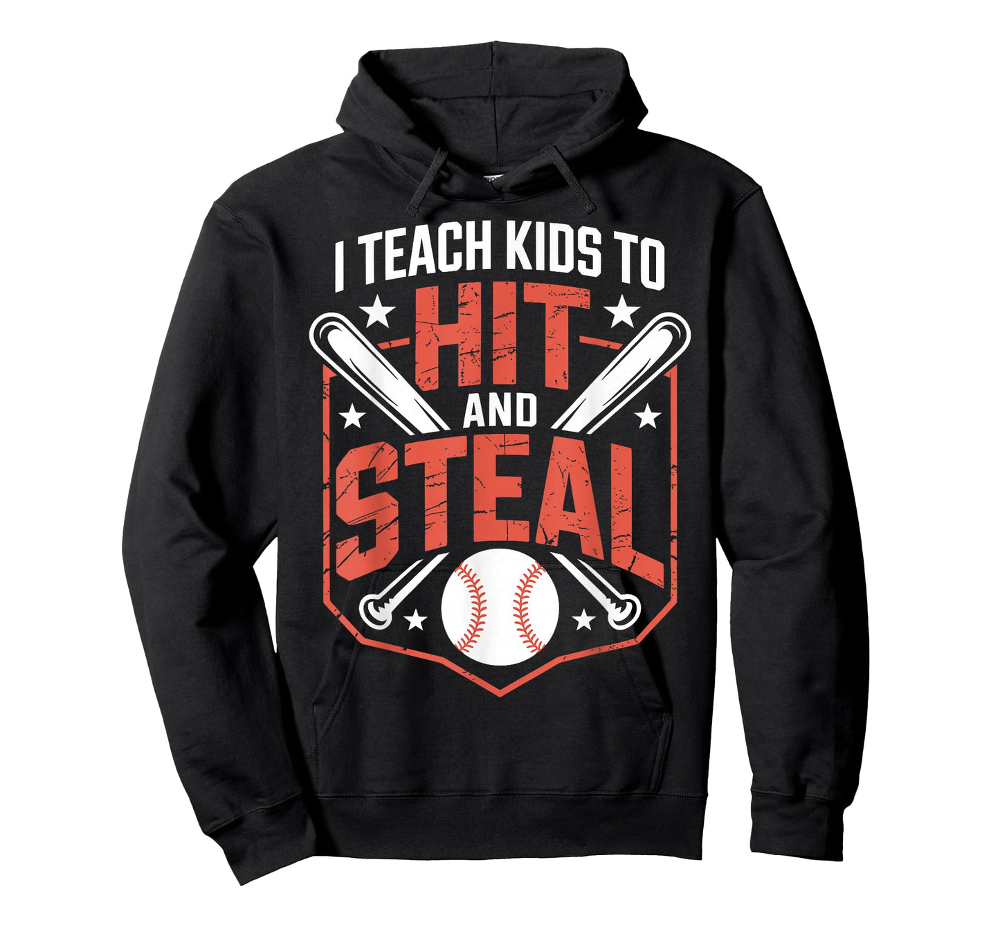 I Teach Kids to Hit and Steal Funny Baseball Softball Coach T-Shirt