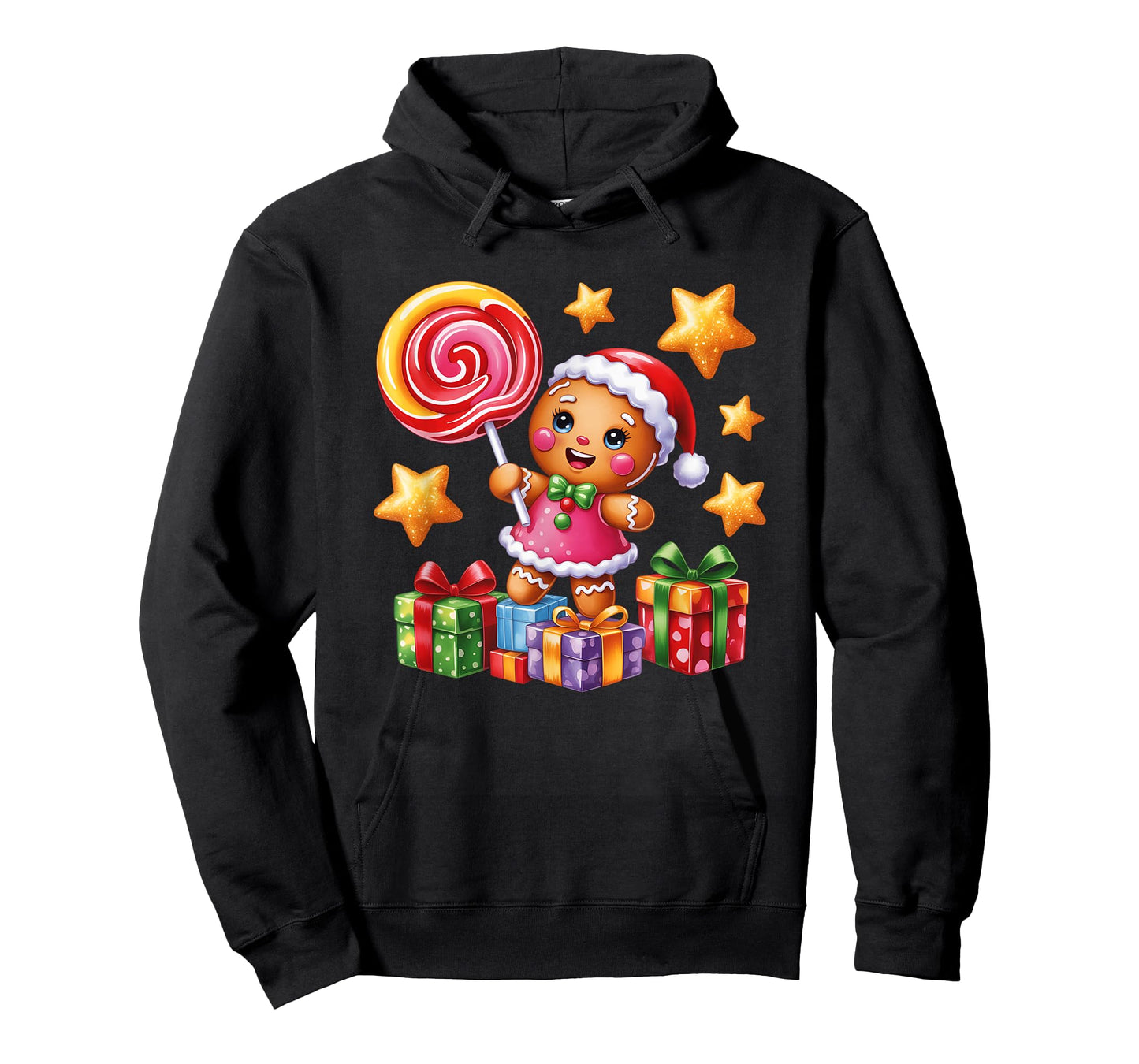 Gingerbread Santa Lollipop Holiday Fun T-Shirt