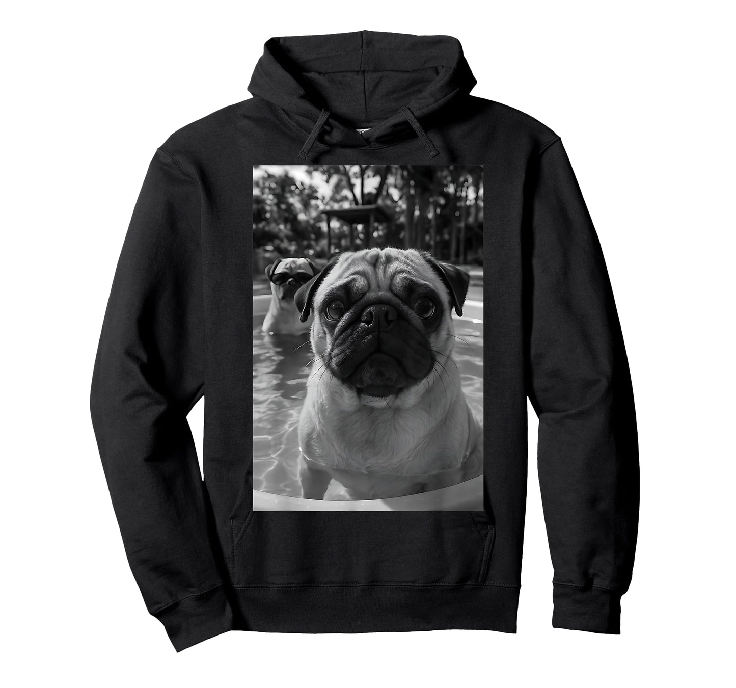 Pug Pool Selfie Cute Dog Photography Sunglasses Women Men T-Shirt