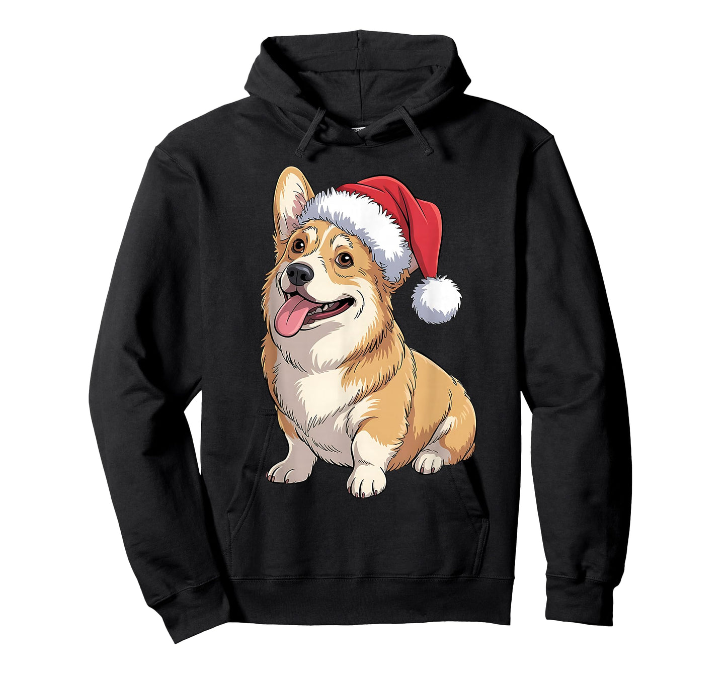 Corgi Dog Christmas Santa Hat Pet Dog Lovers Funny T-Shirt