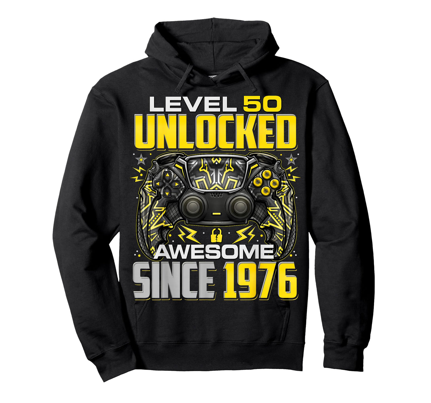 Level 50 Unlocked Awesome Since 1976 50th Birthday Gaming T-Shirt