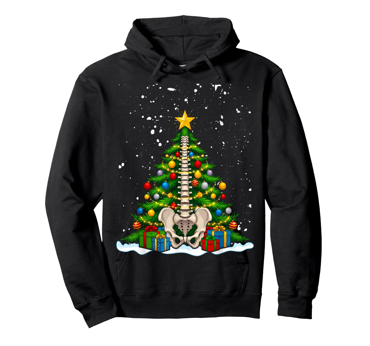 Spine Tree Chiropractic Anatomy Bone Christmas T-Shirt