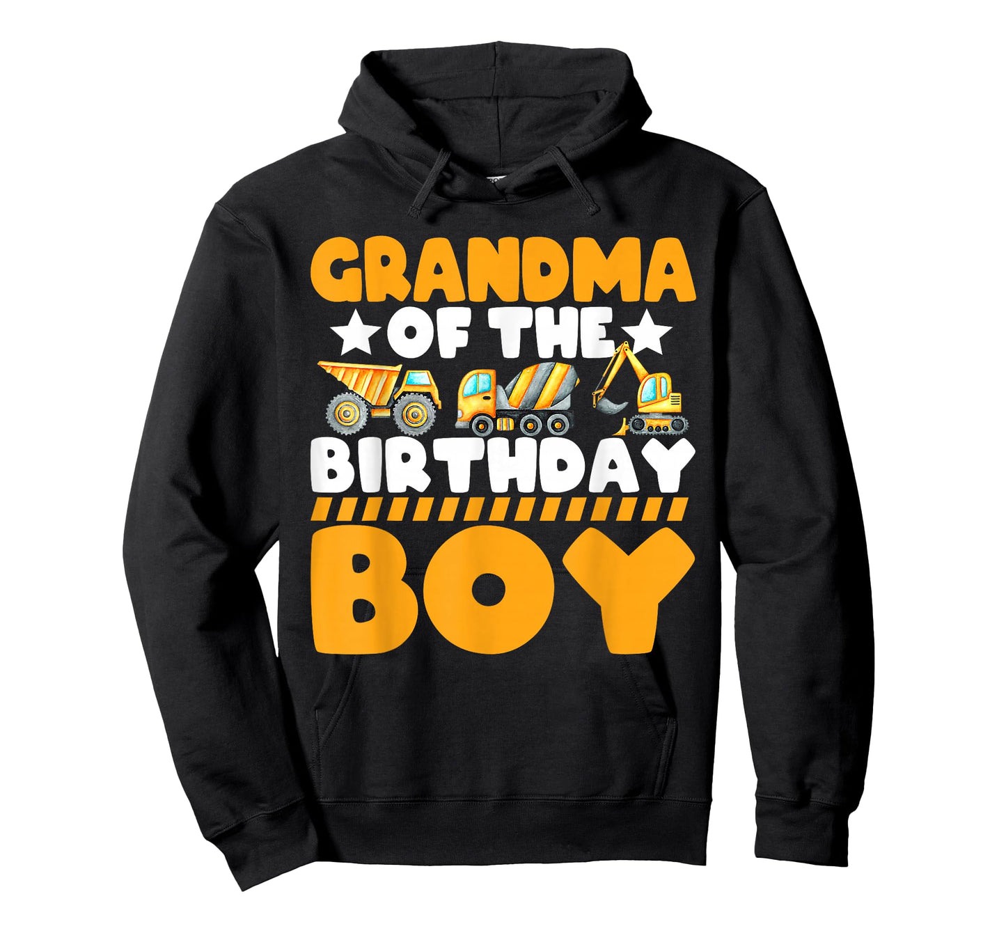 Grandma Birthday Crew Construction Excavator Kids Family T-Shirt