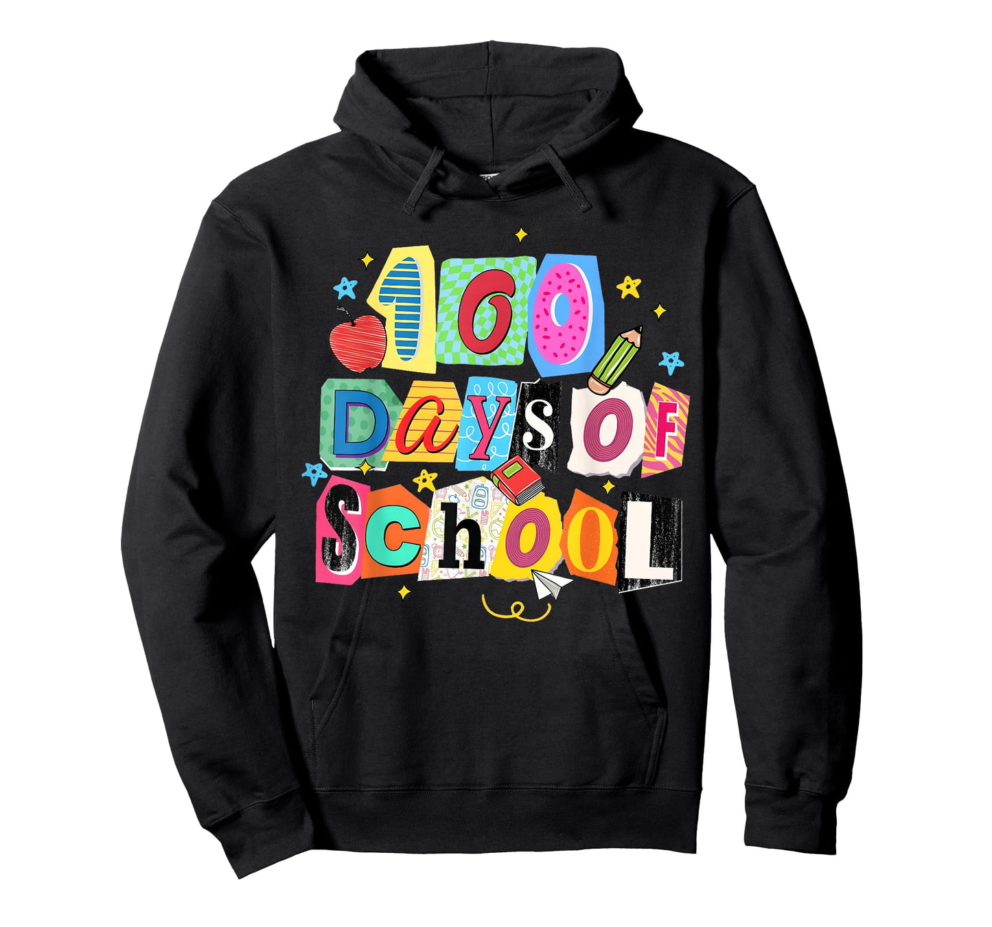 100 Days of School Colorful Letters Boy Girl Kids Teacher T-Shirt