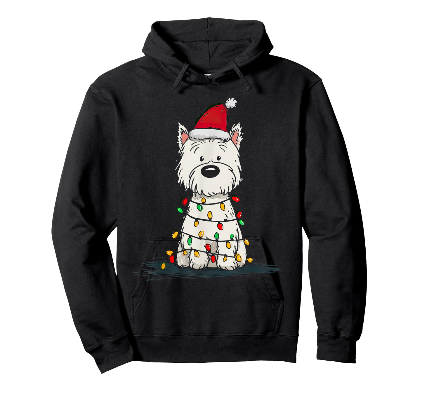 West Highland White Terrier Christmas Graphics Dog Lights T-Shirt
