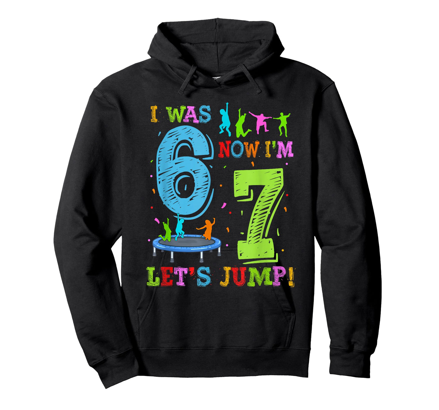 I was 6 Now I'm 7 Lets Jump 7th Birthday Trampoline Party T-Shirt