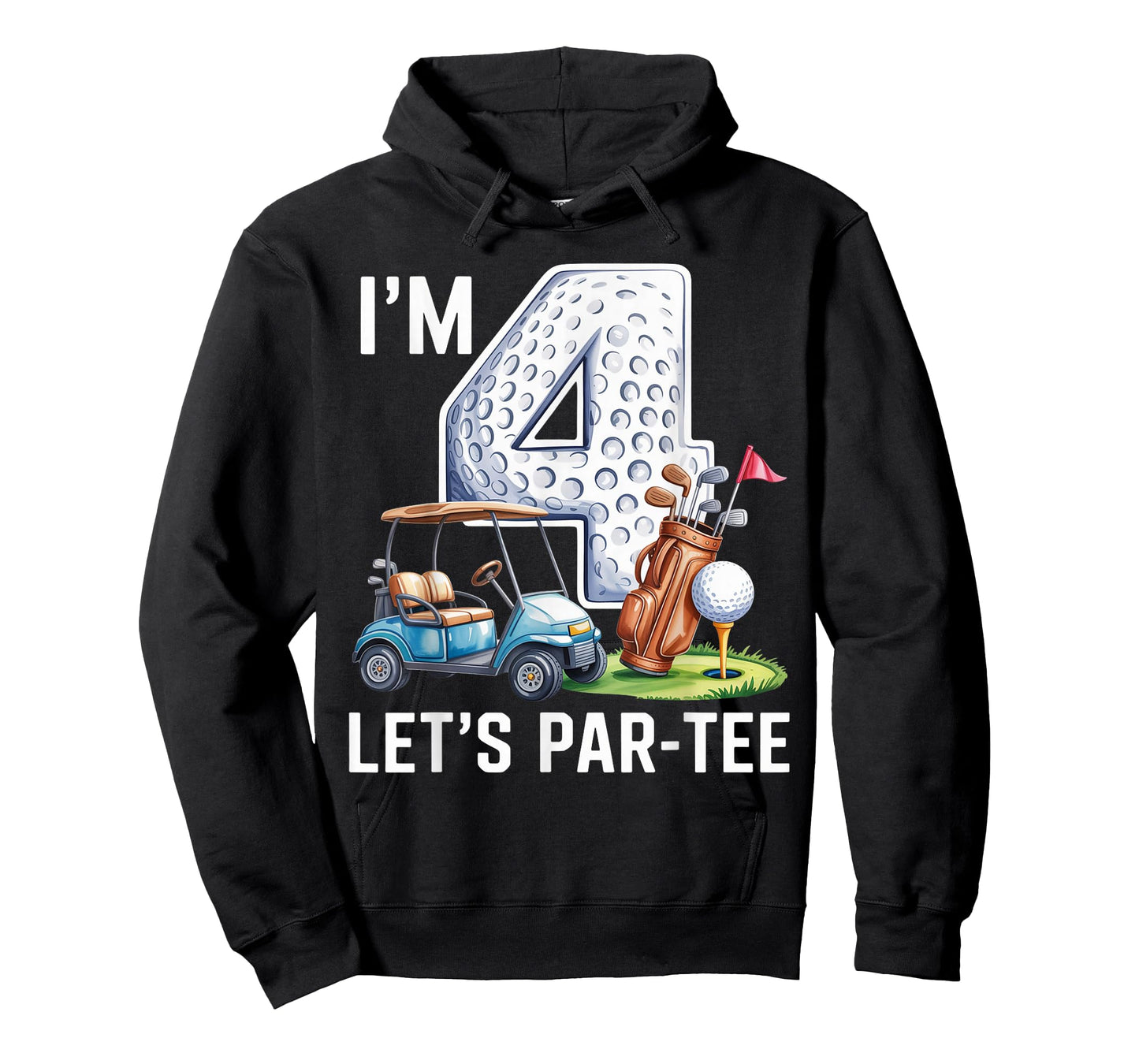 I'm 4 Let's Par-Tee Birthday Golf Theme 4th Party T-Shirt