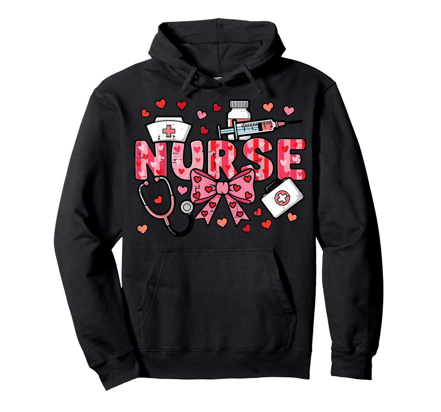 Valentines Day Nurse Plaid Stethoscope Scrub Top Women Men T-Shirt