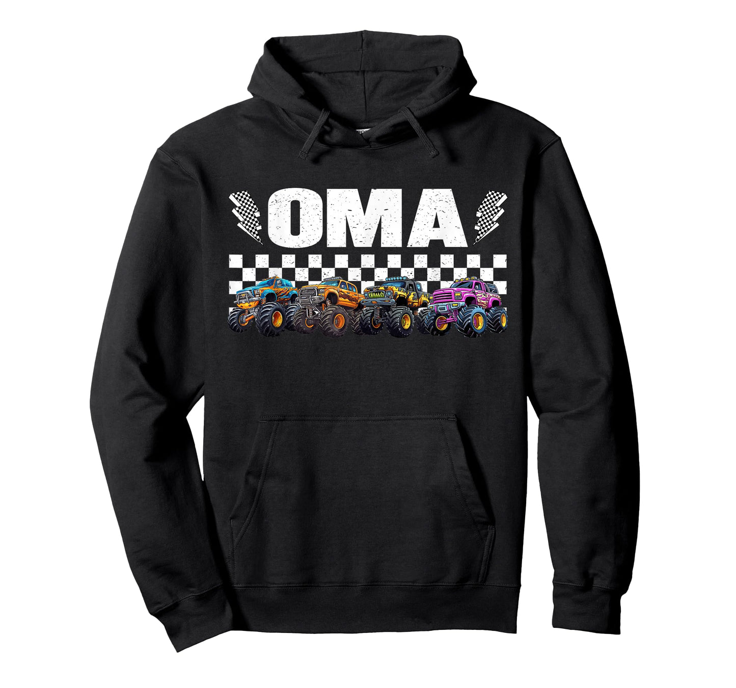 Oma Retro Monster Truck Family Crew Birthday Matching T-Shirt