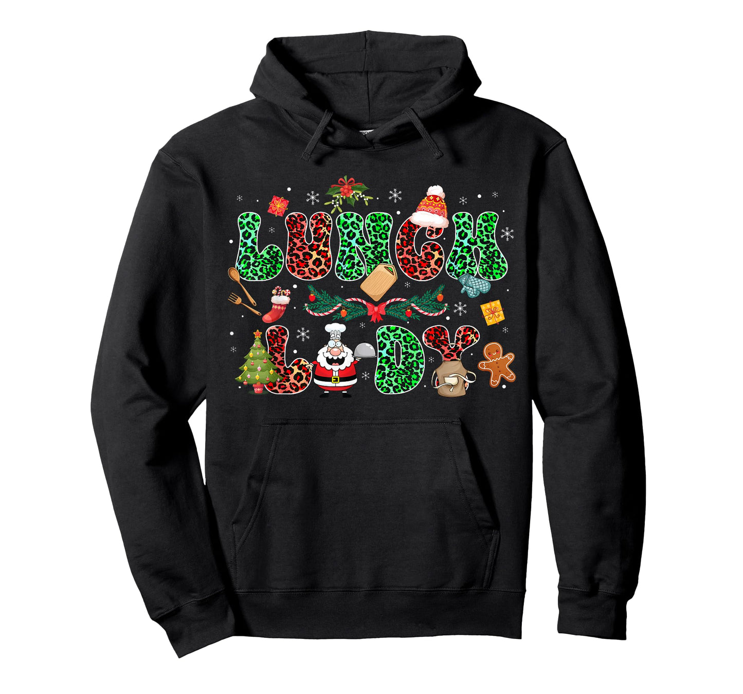 Xmas Cafeteria Worker Christmas School Lunch Lady Christmas T-Shirt
