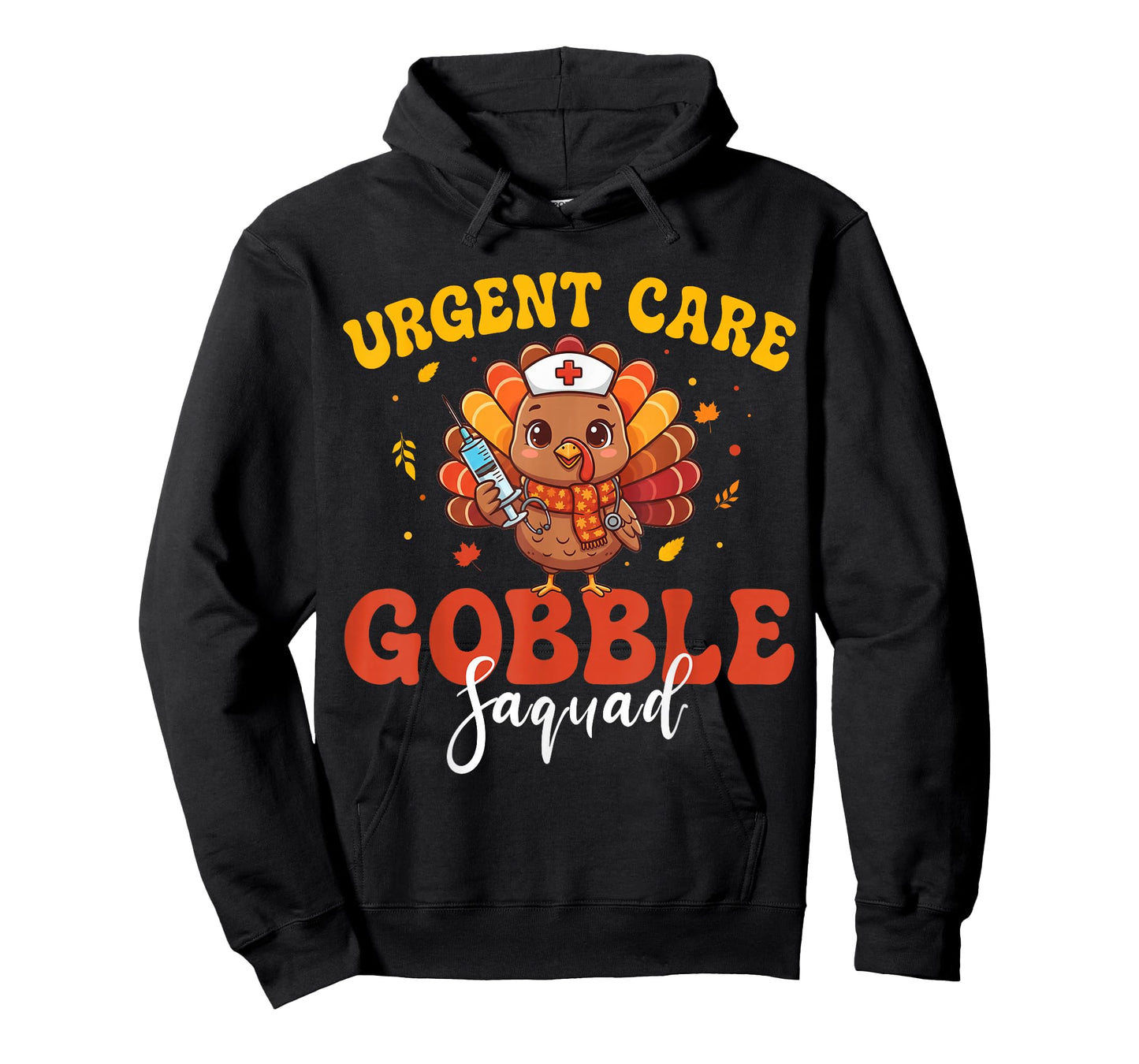 Groovy Urgent Care Nurse Gobble Squad Thanksgiving Turkey T-Shirt