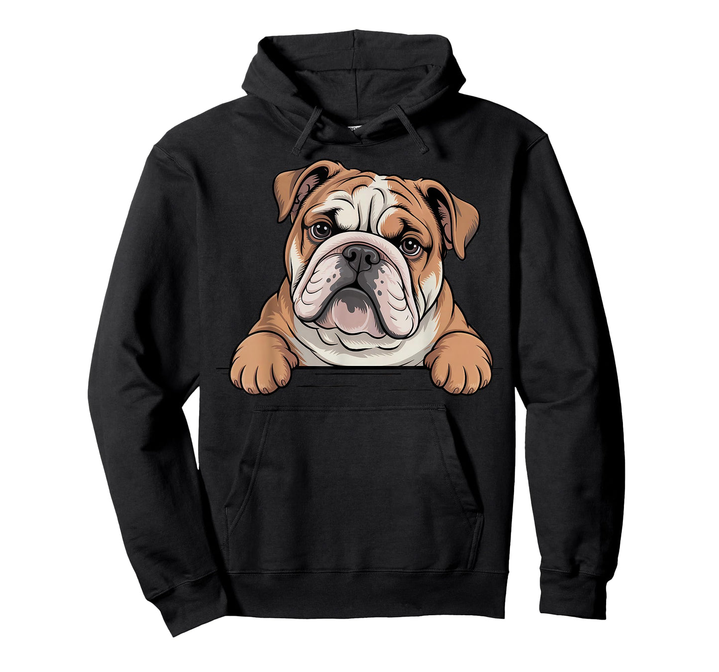 English Bulldog Funny Peeking Pocket Puppy Dog Lover T-Shirt
